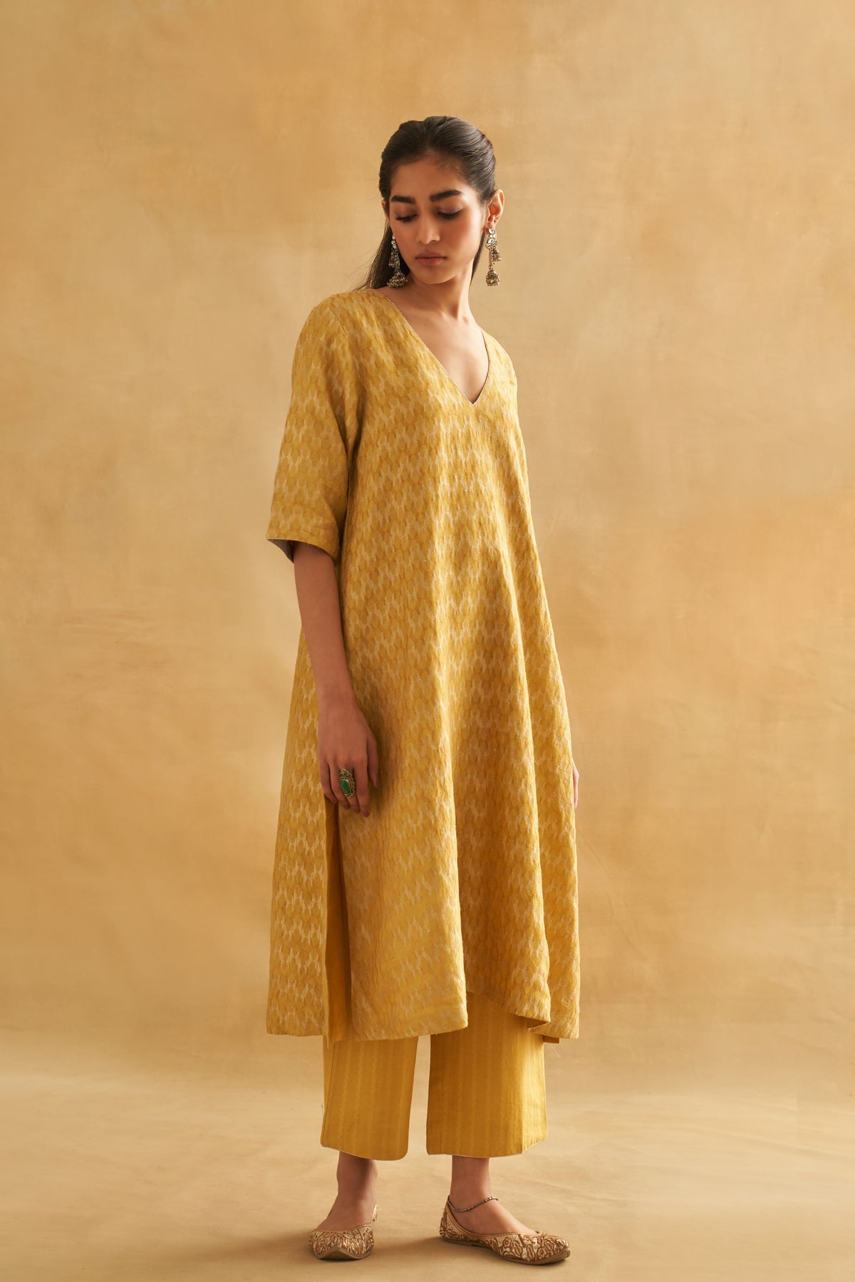 Yellow Embroidery Kurta