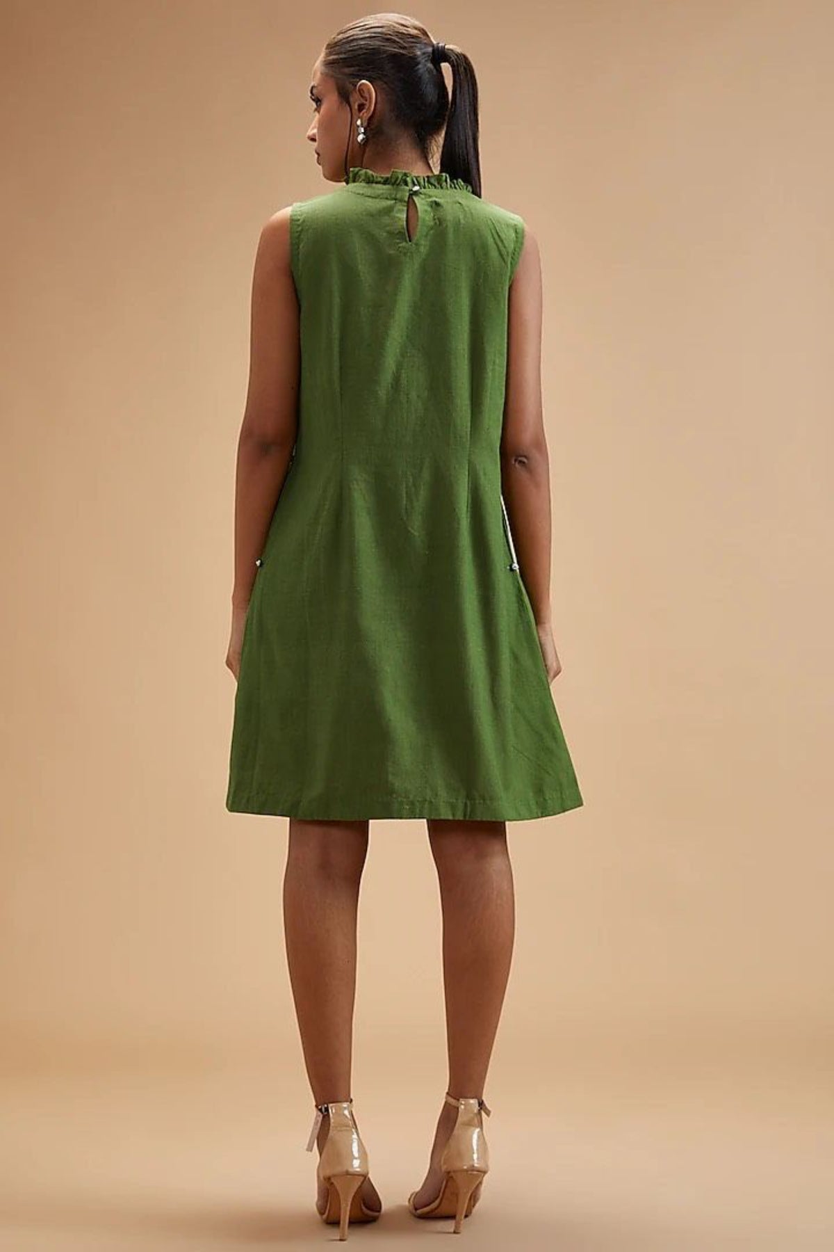 Basil Green Pleated Tunic