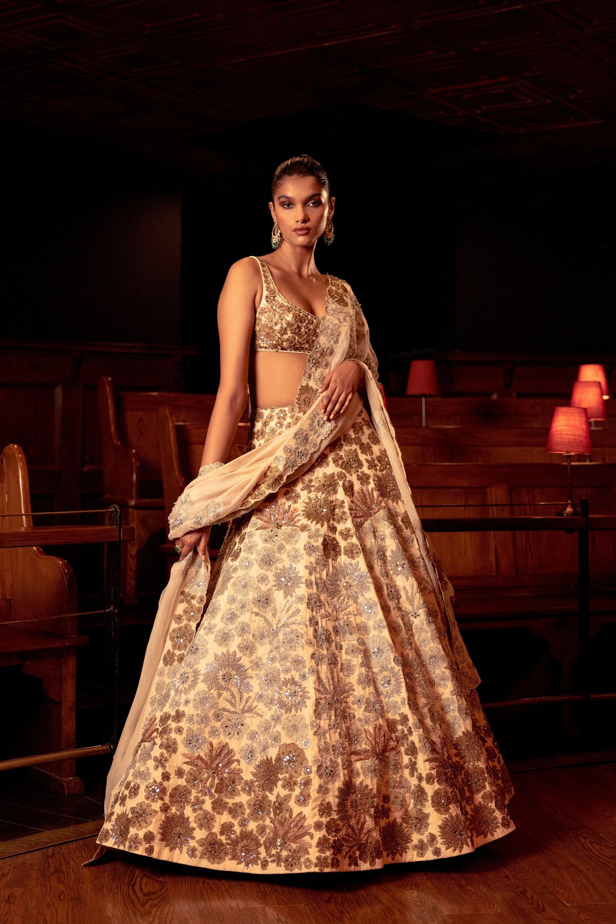 Beige Nuray Lehenga Set