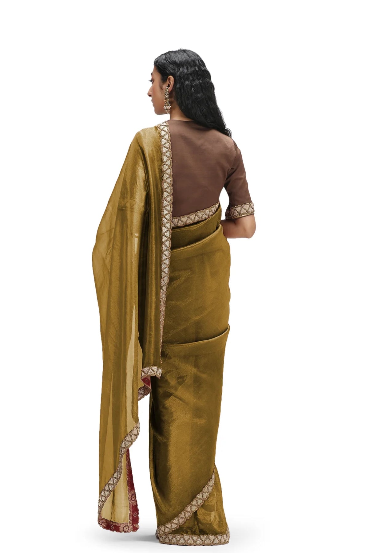 Padamukhi Olive Saree Set