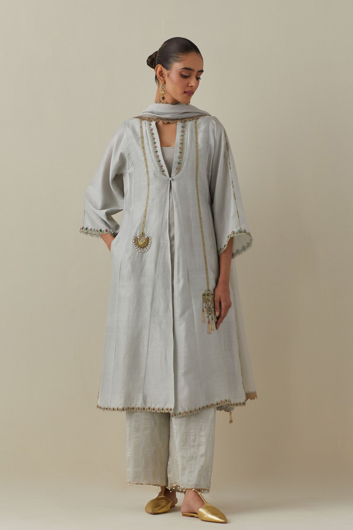 Ambreen Grey Dupatta