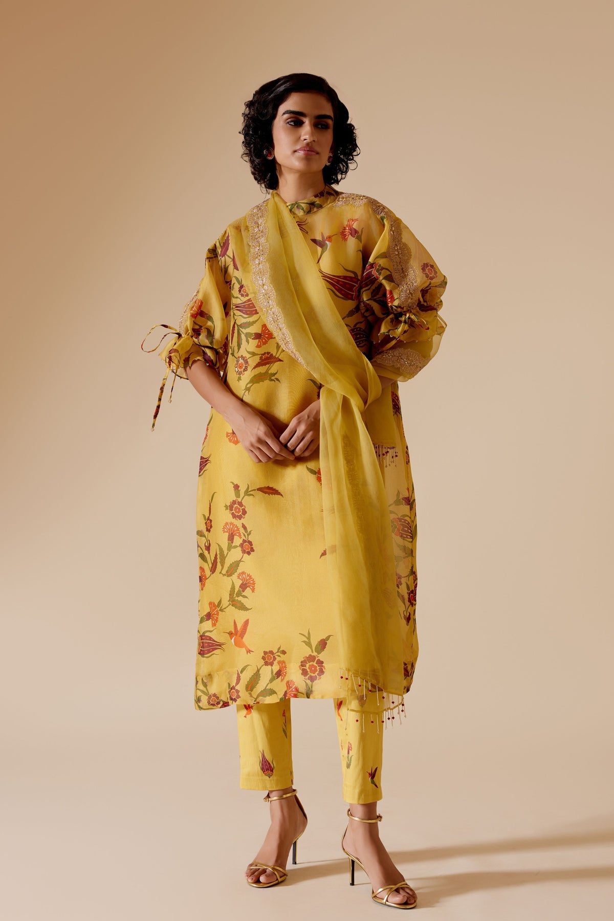 Bia Yellow Print Tunic Set