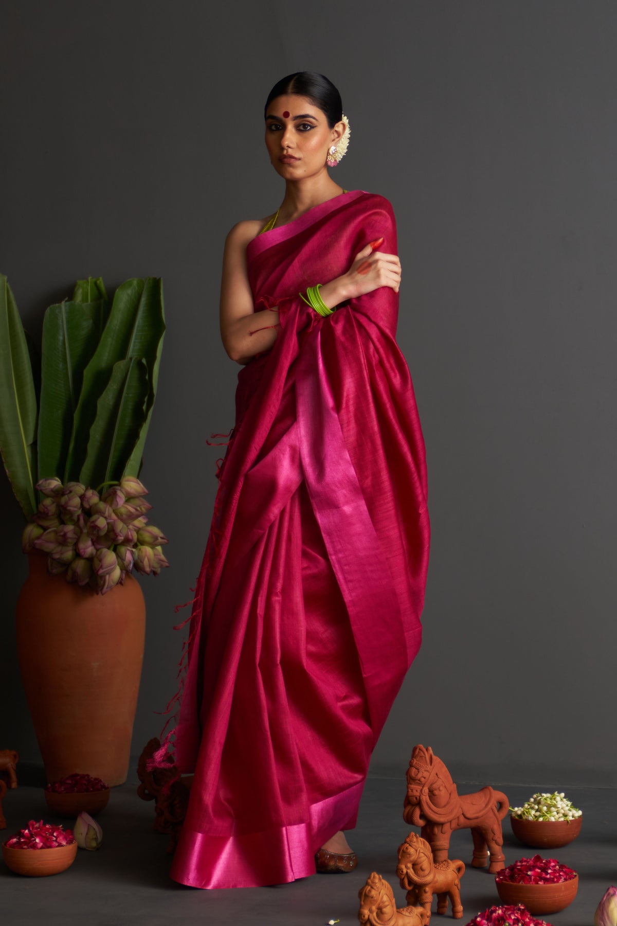 Falguni Magenta Saree