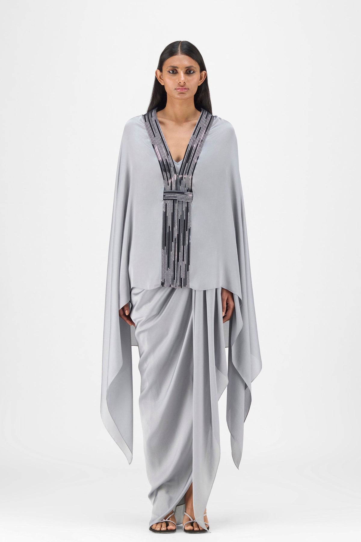 Metallic Steel Structured Cape