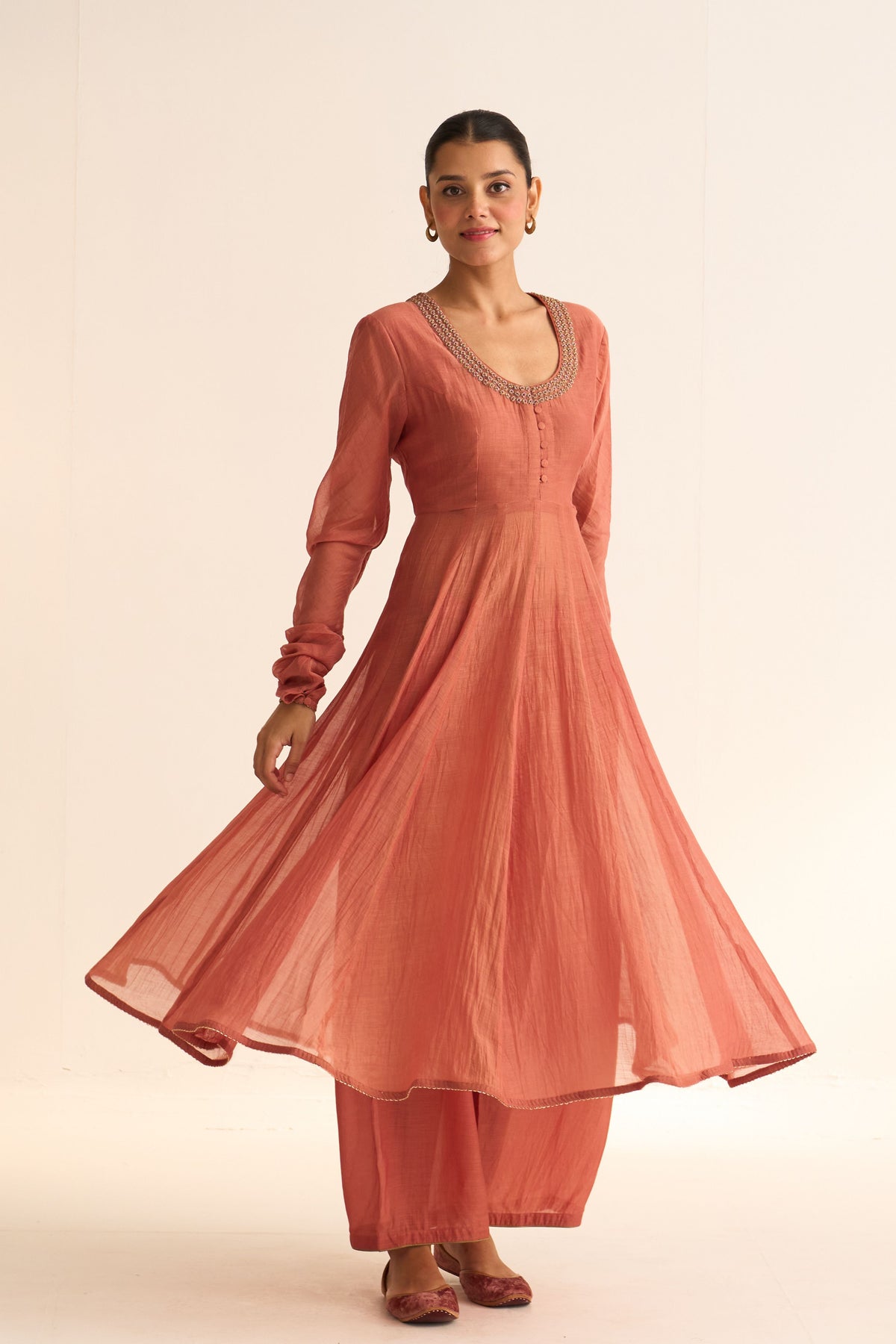 Vara Dusty Pink Ghoomar Anarkali