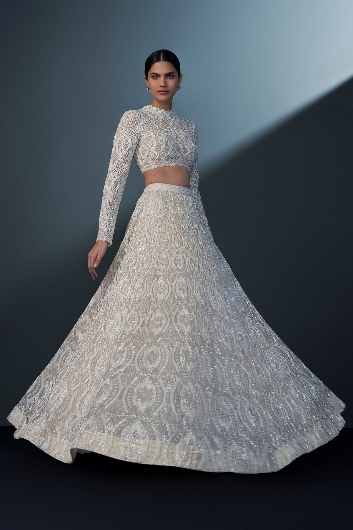 Omnira Ivory Lehenga Set