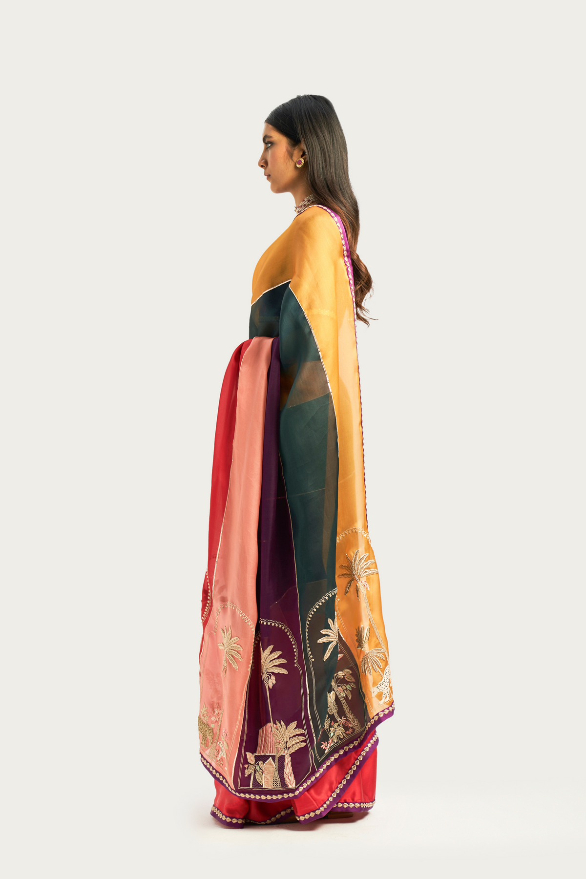 Meknes multicolour saree