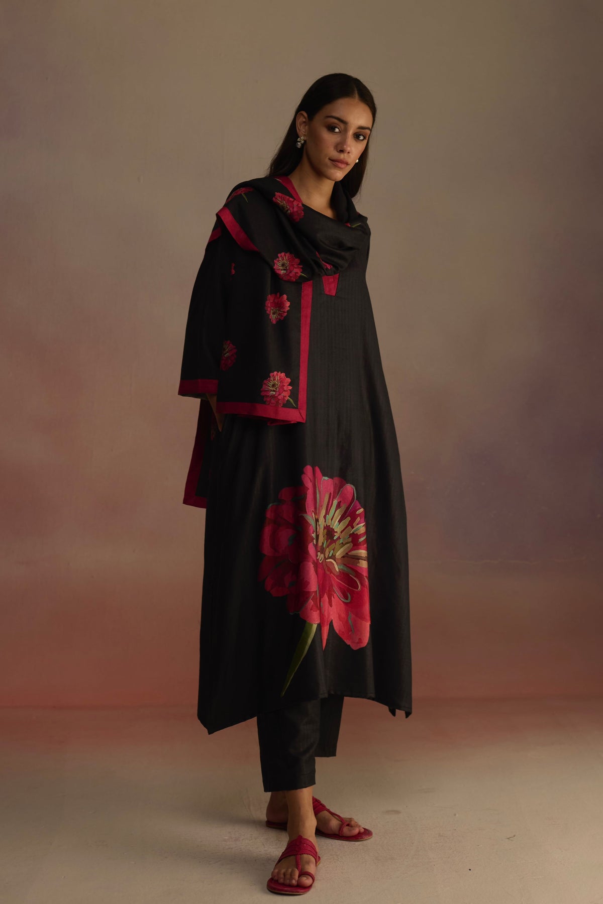 Woodapple Black Kurta