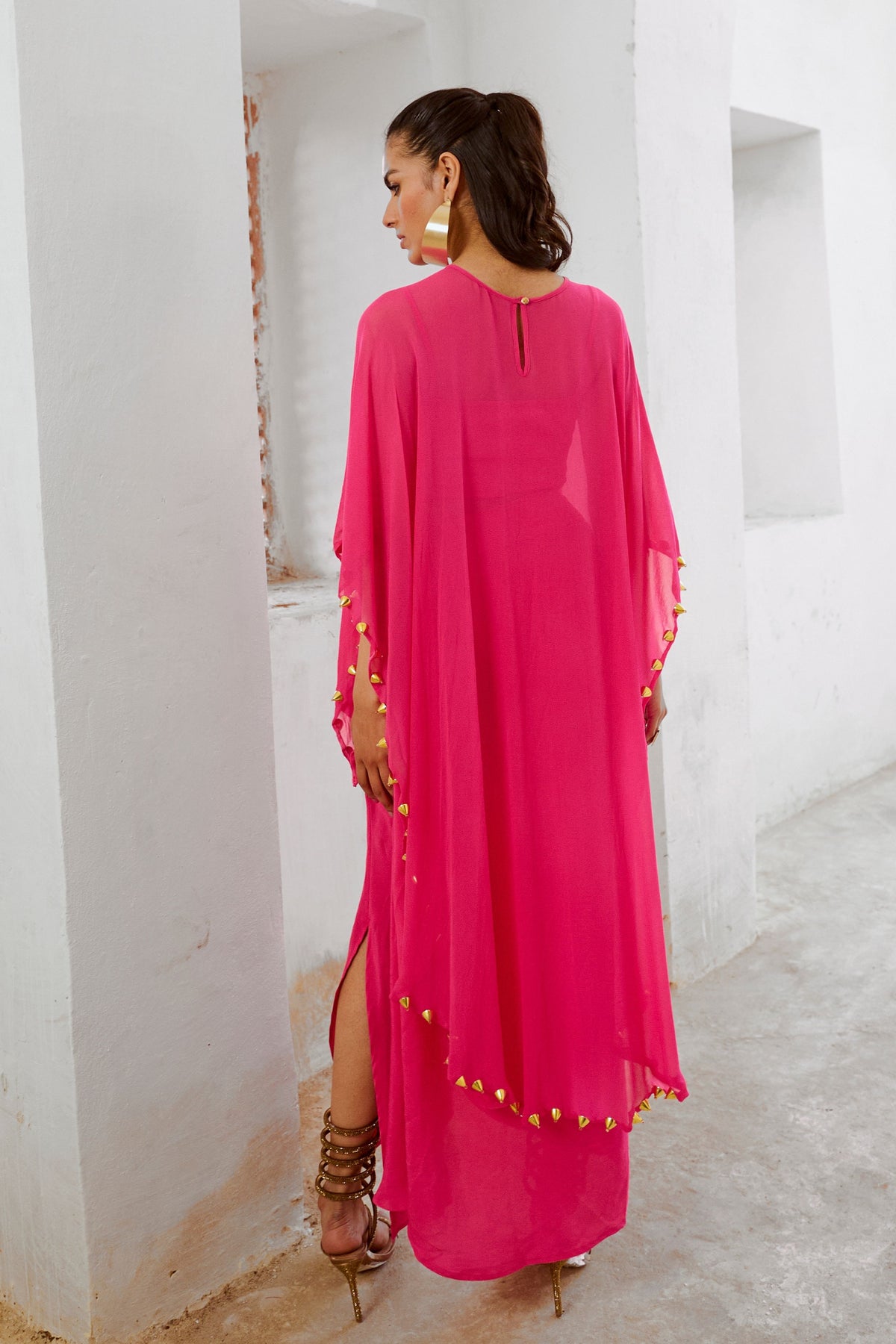 Hot Pink Cape and Drape Skirt