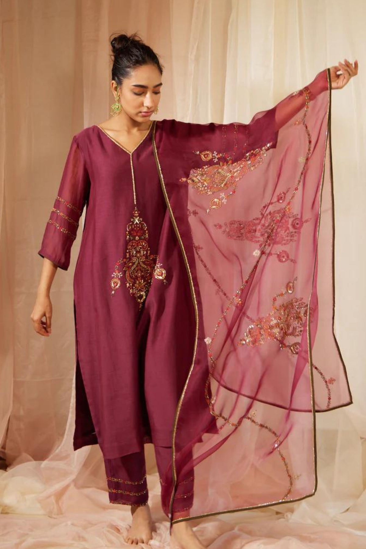 Purple Dhuleti Dupatta