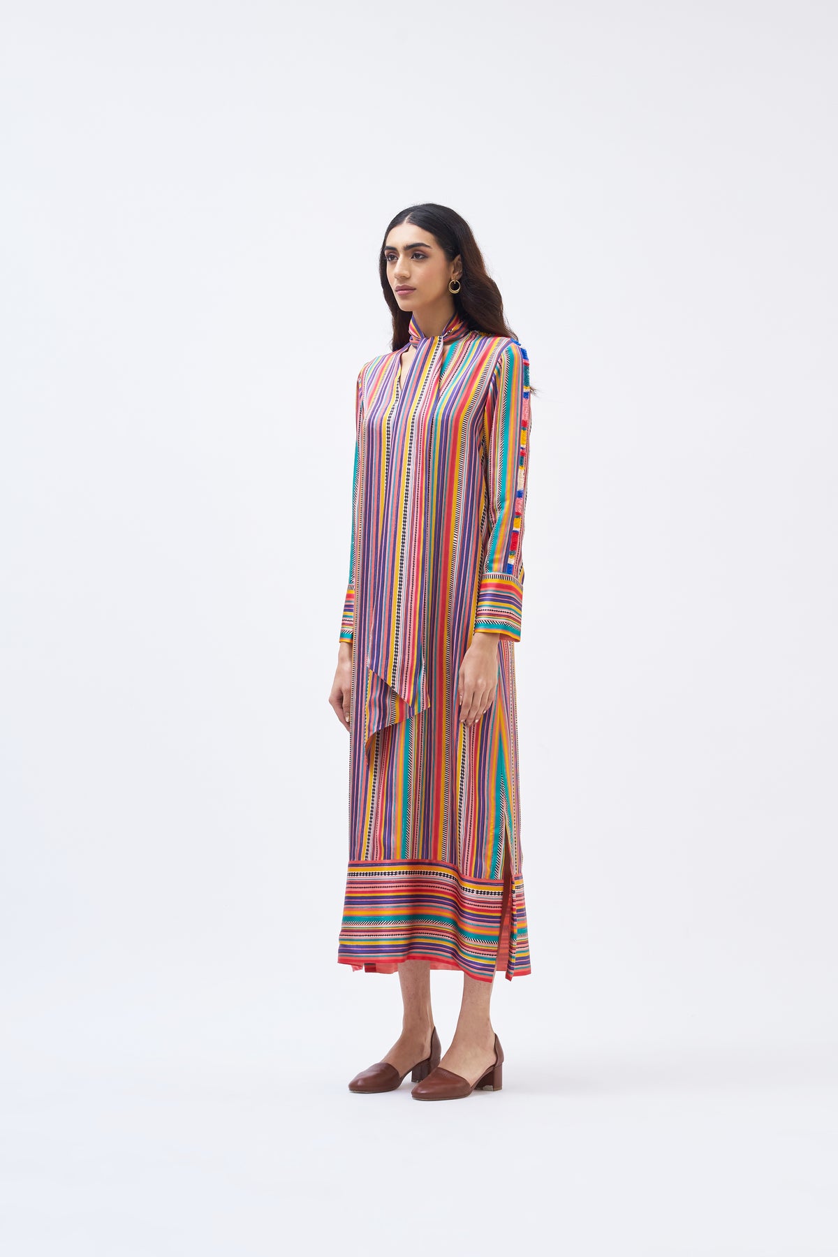 Charley Stripe Technicolour Kaftan Dress