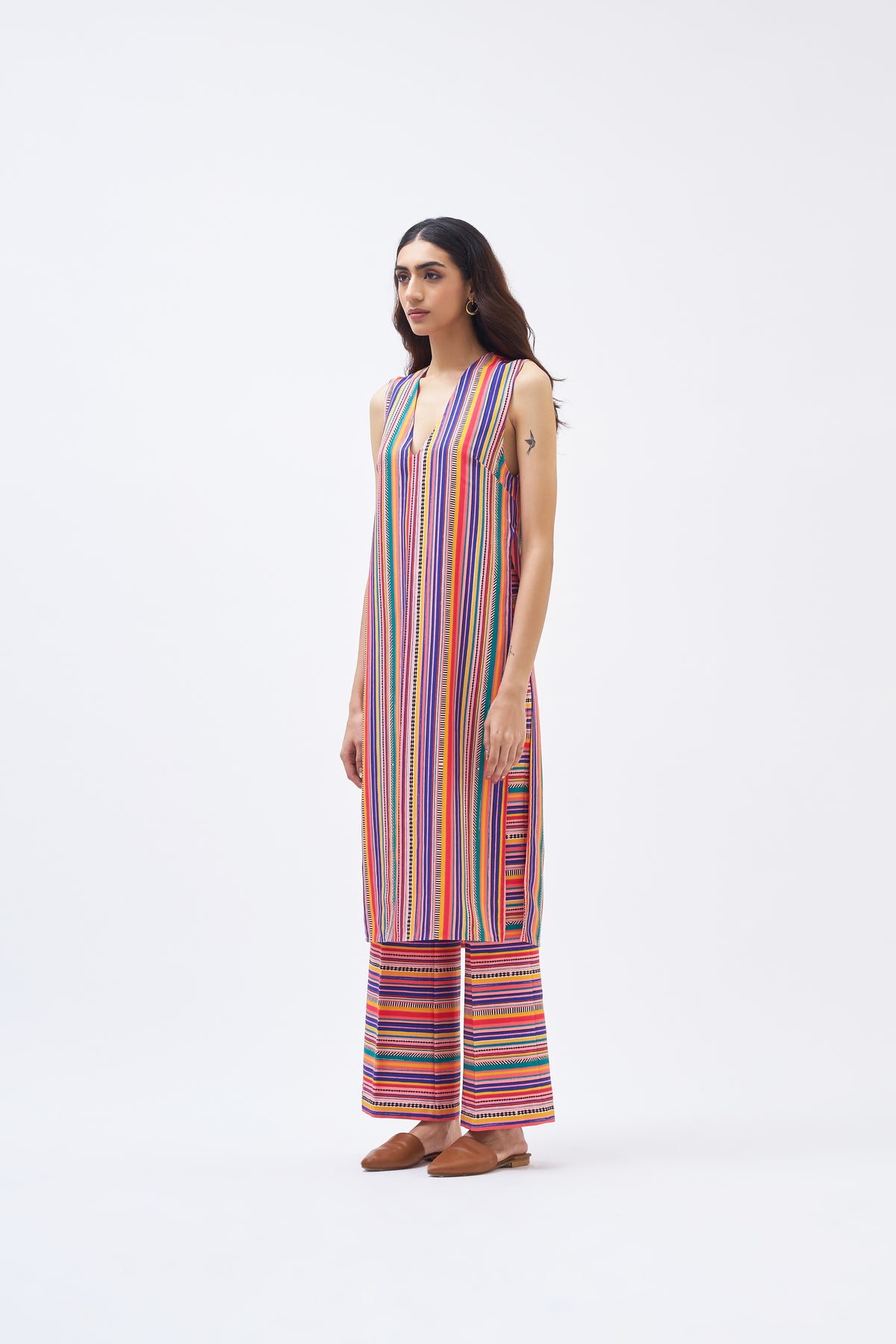 Charley Stripe Kurta Pant Set