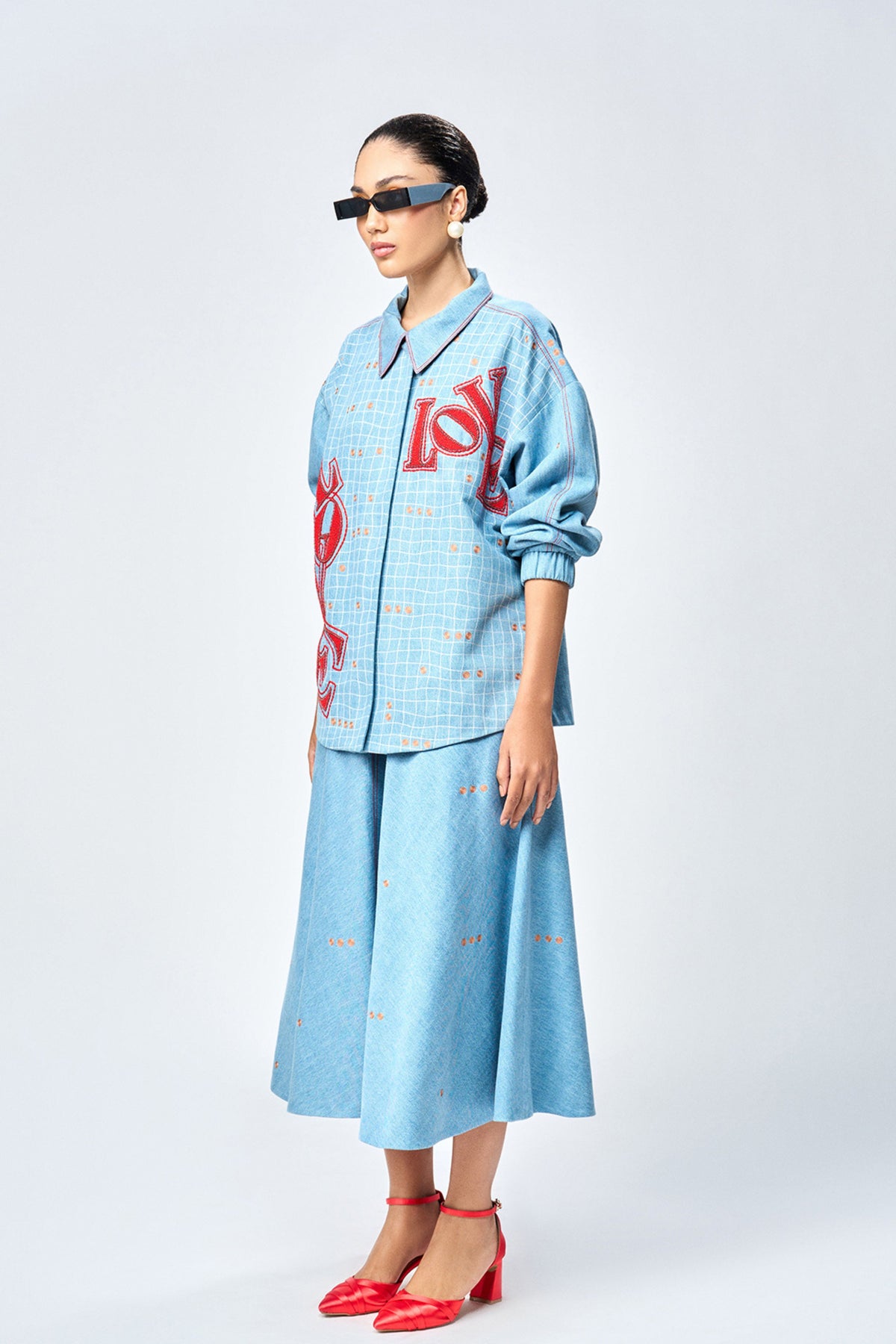 River Blue Jacket With Skirt