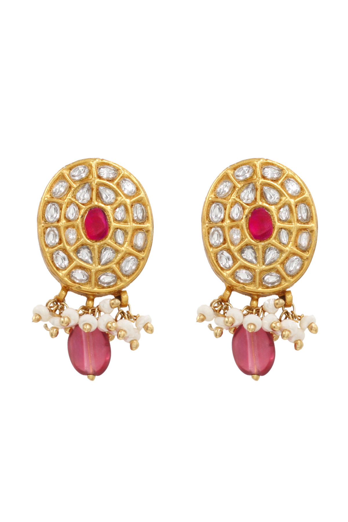 Golden Grace Kundan Studded Earrings