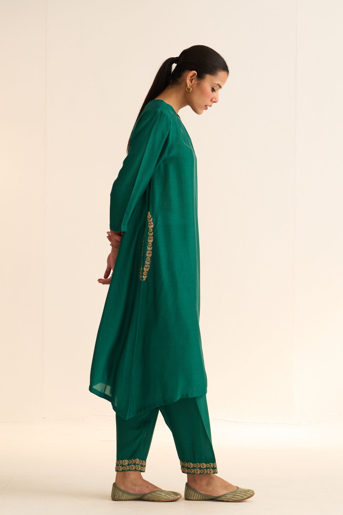 Mysa Deep Green Kurta