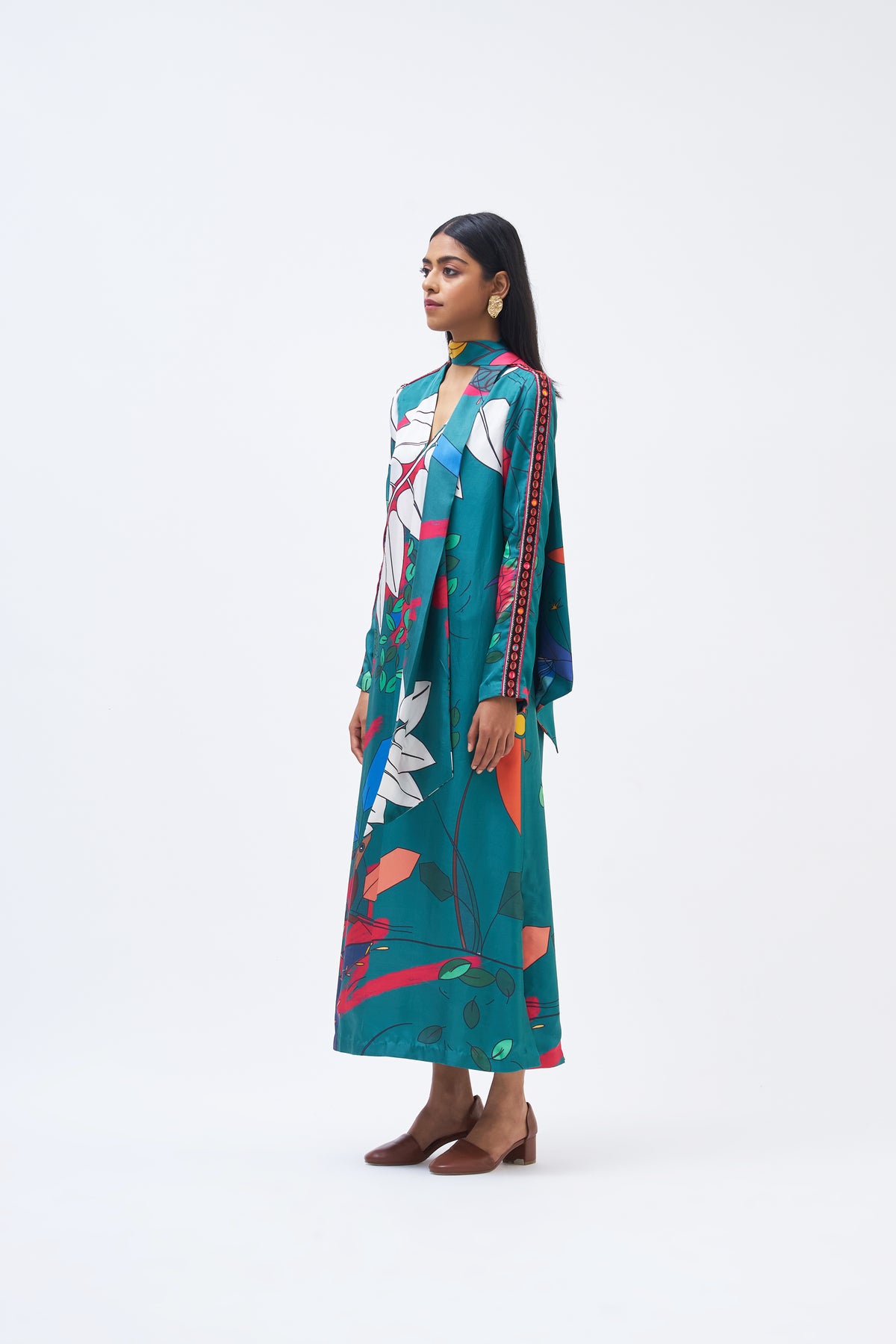 Kaya&#39;s Habitat Emerald Kaftan Dress