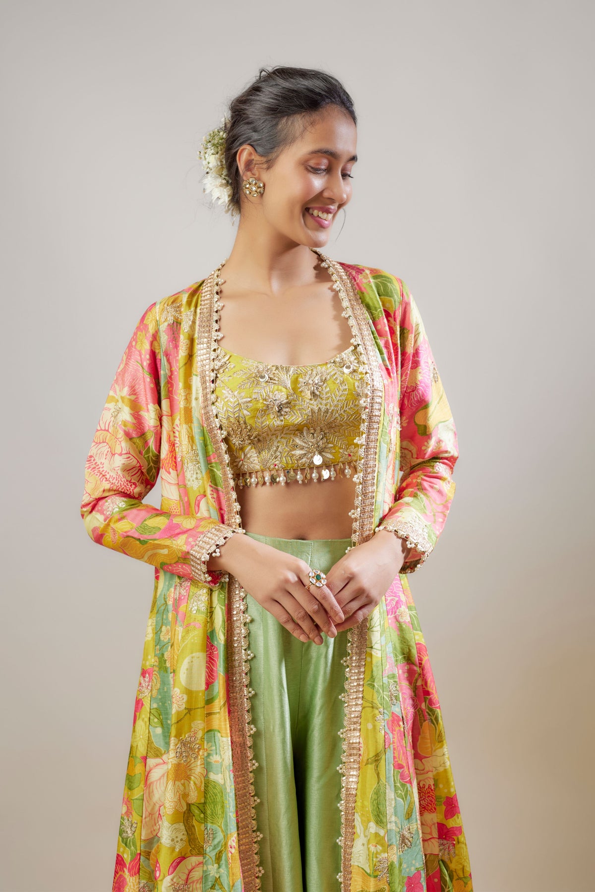 Parul Multicolour Jacket Set