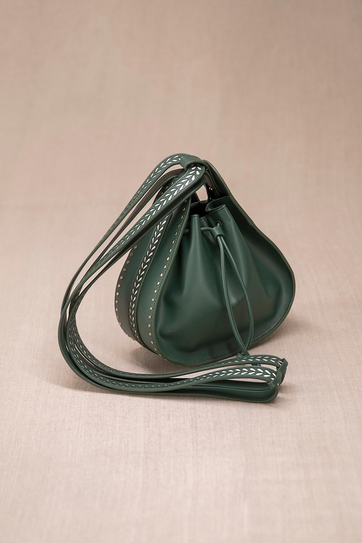 Forest green safeena bucket bag