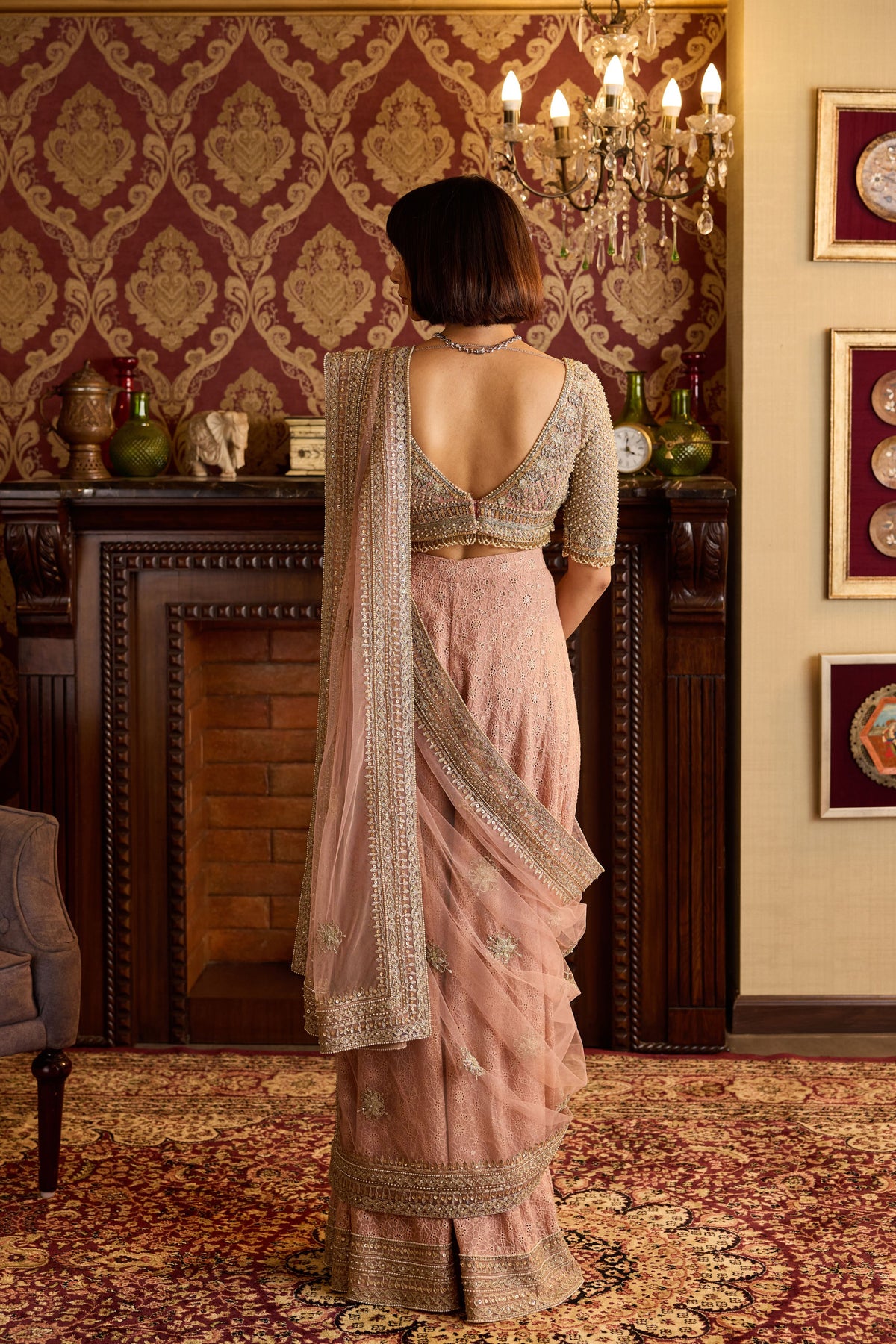 Soft Pink Sharara Ensemble