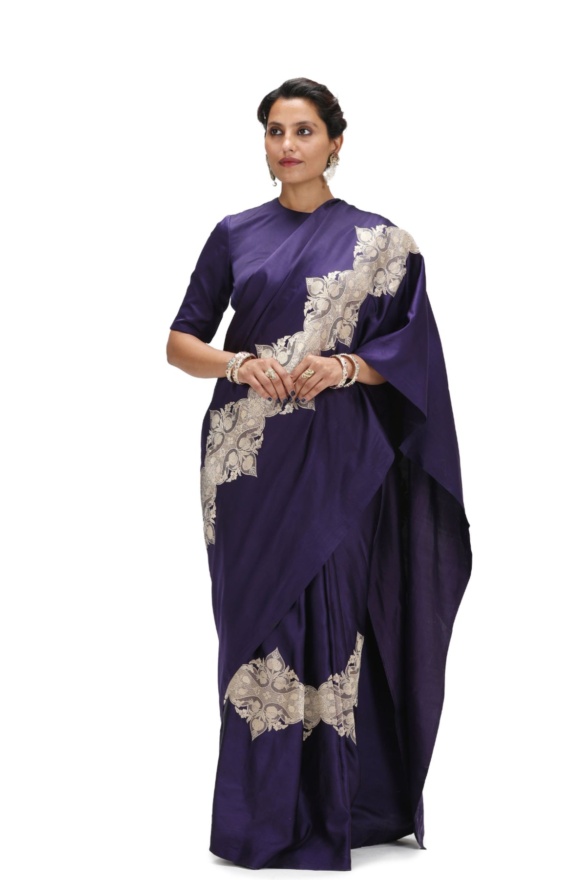 Sreyasi Royal Blue Saree Set