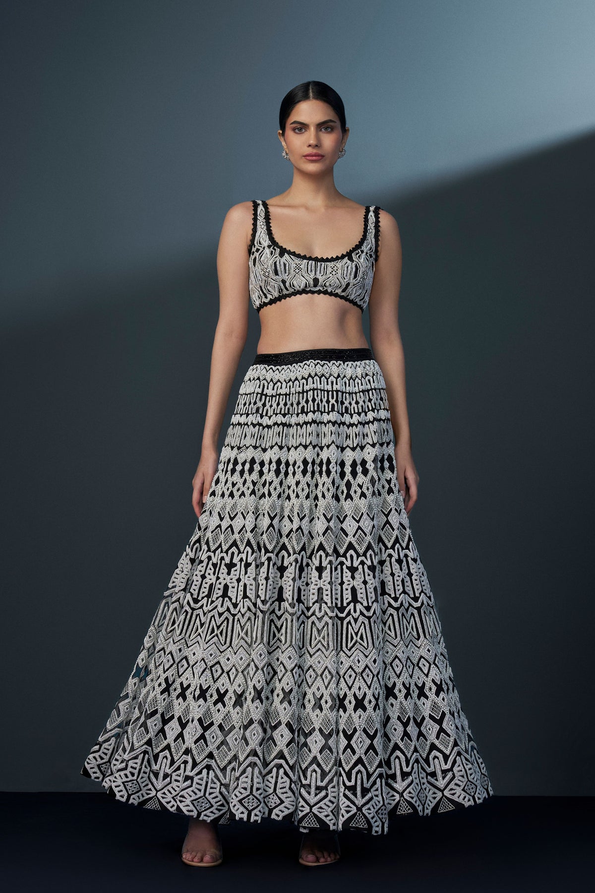 Akari Monochrome Lehenga Set