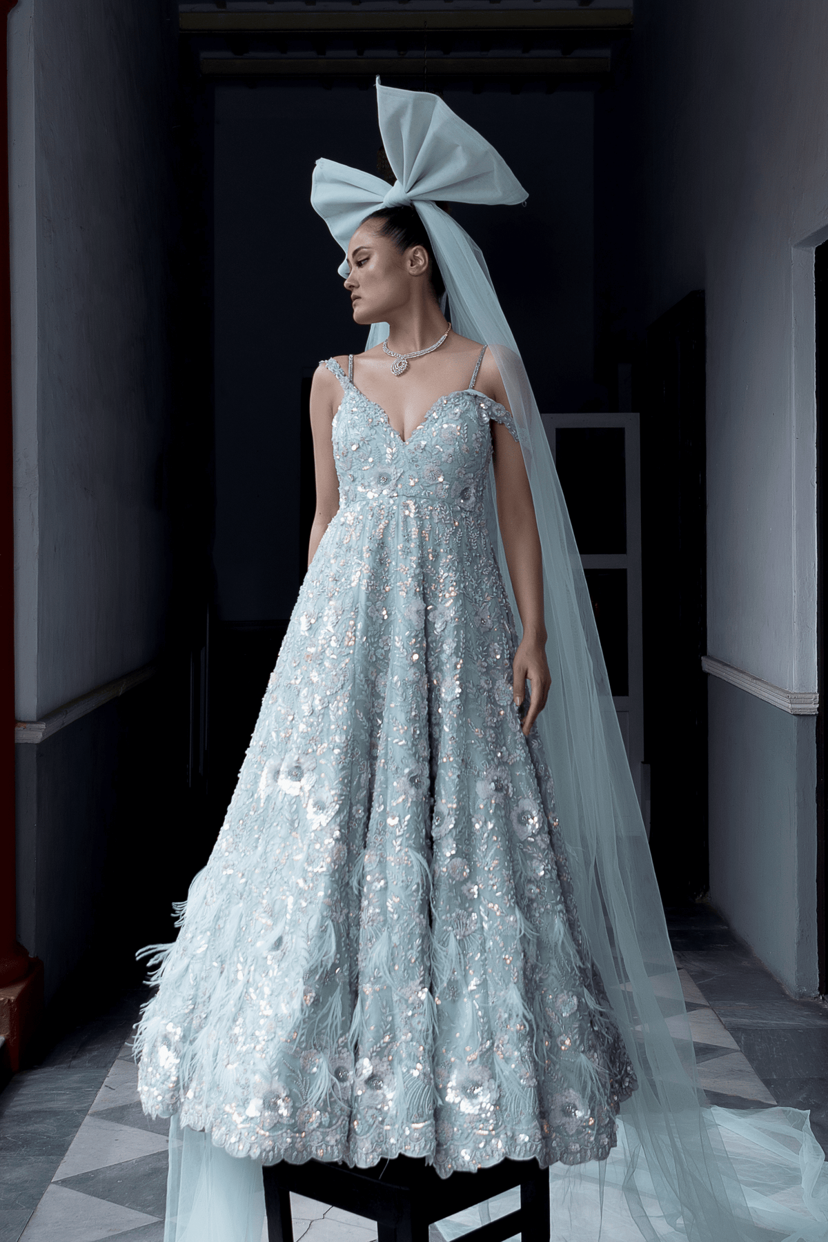 Starlight Serenade Organza Bridal Gown