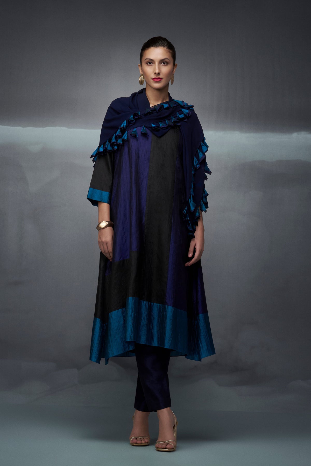 Multi Colured Silk Kurta