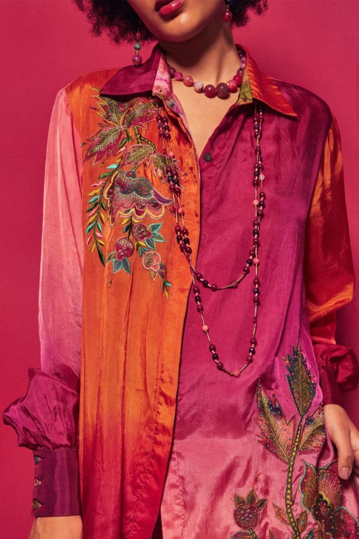 Fuschia Rasika Shirt