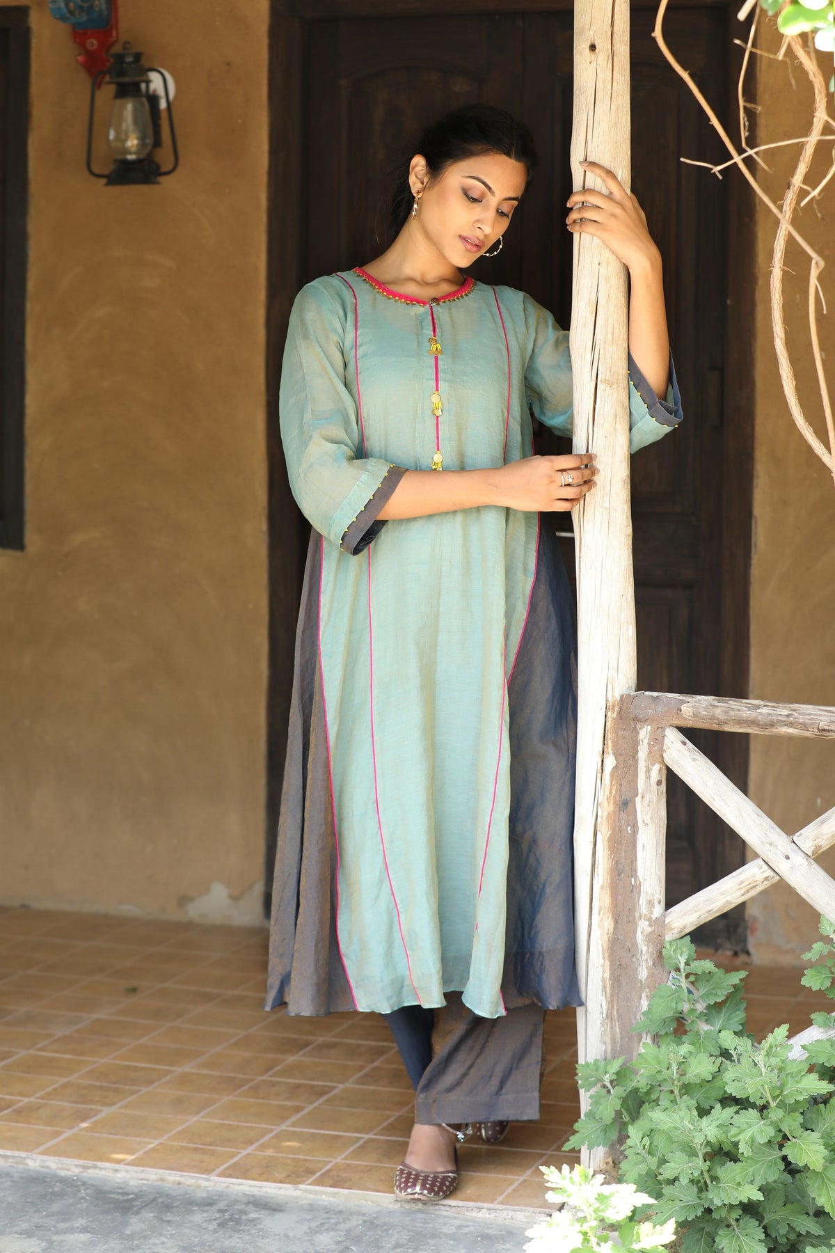 Teal Blue Tunic Set