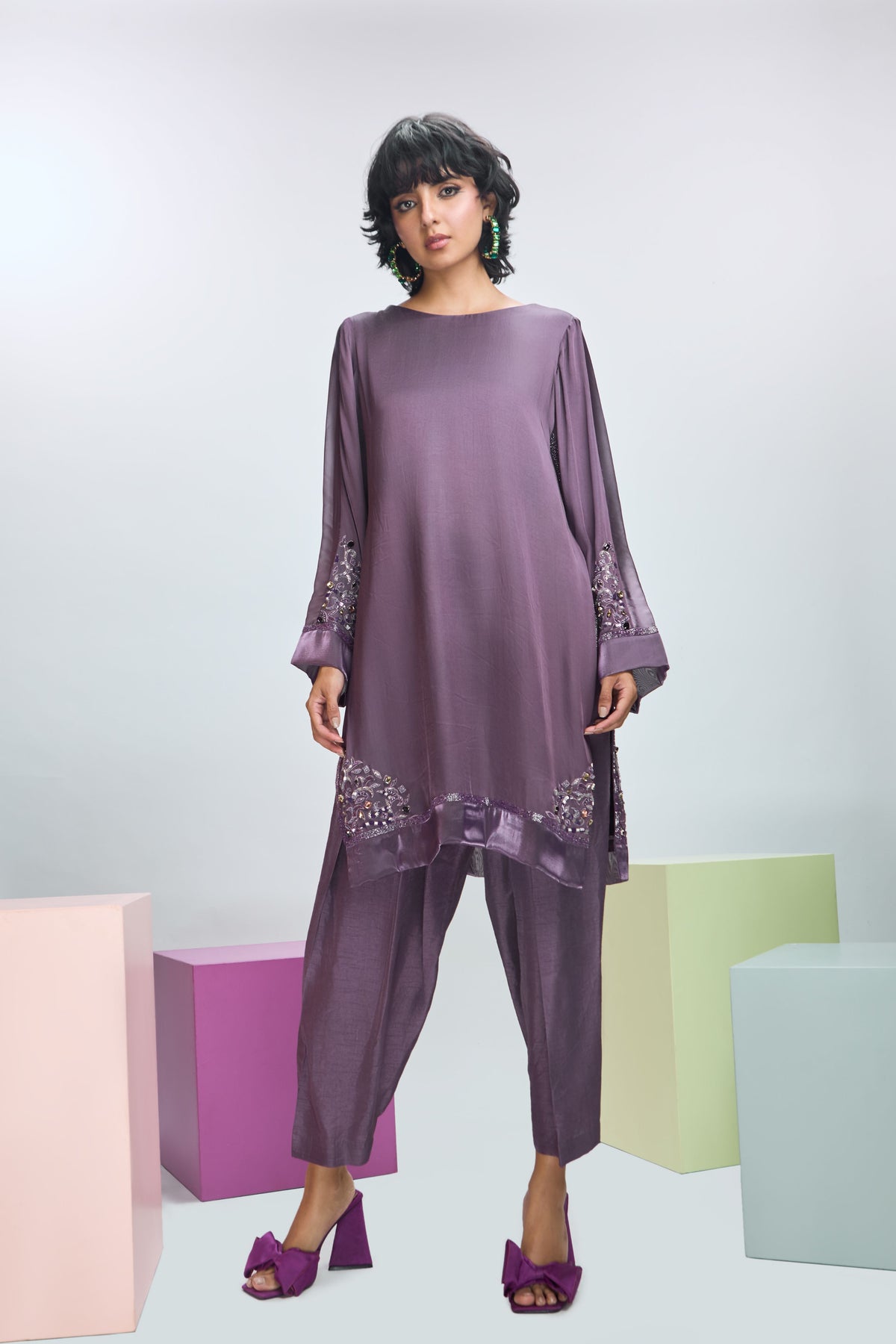 Deep Plum Kurta Set