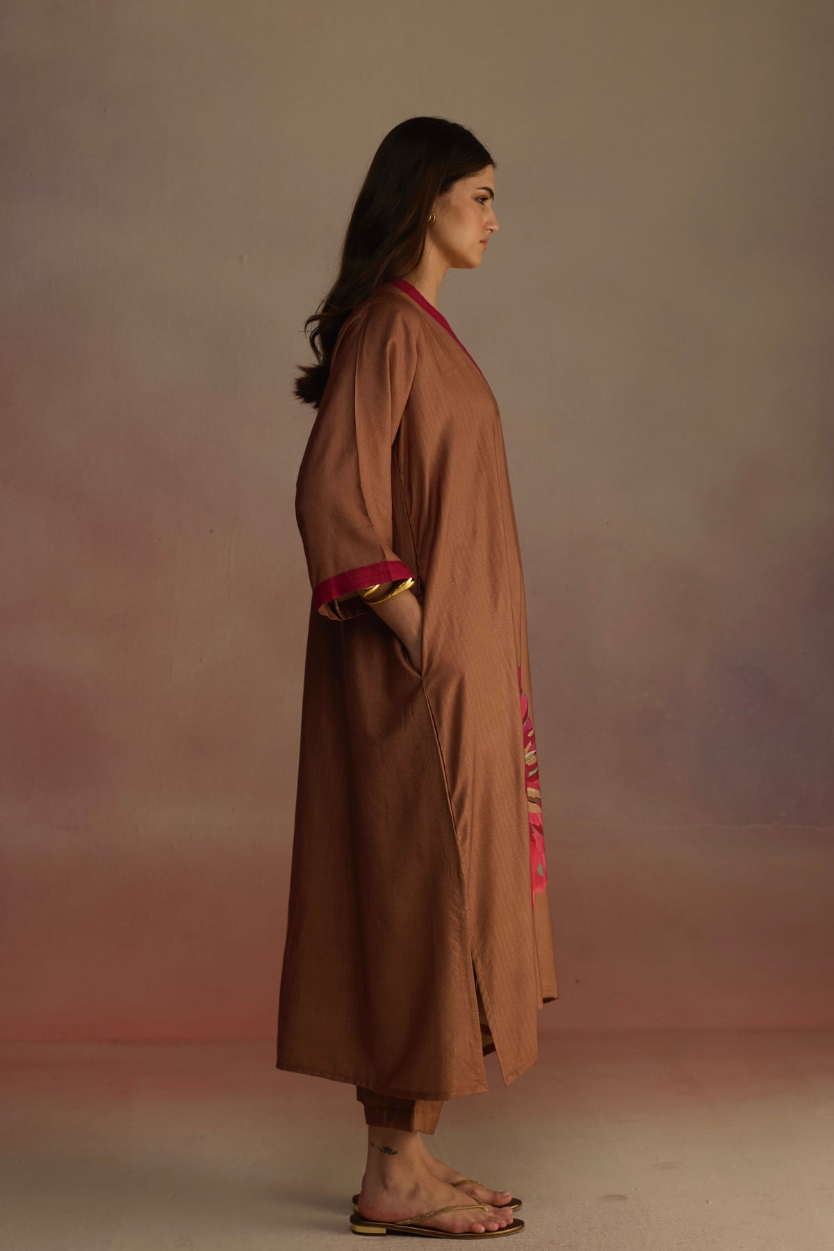 Woodapple Brown Kurta