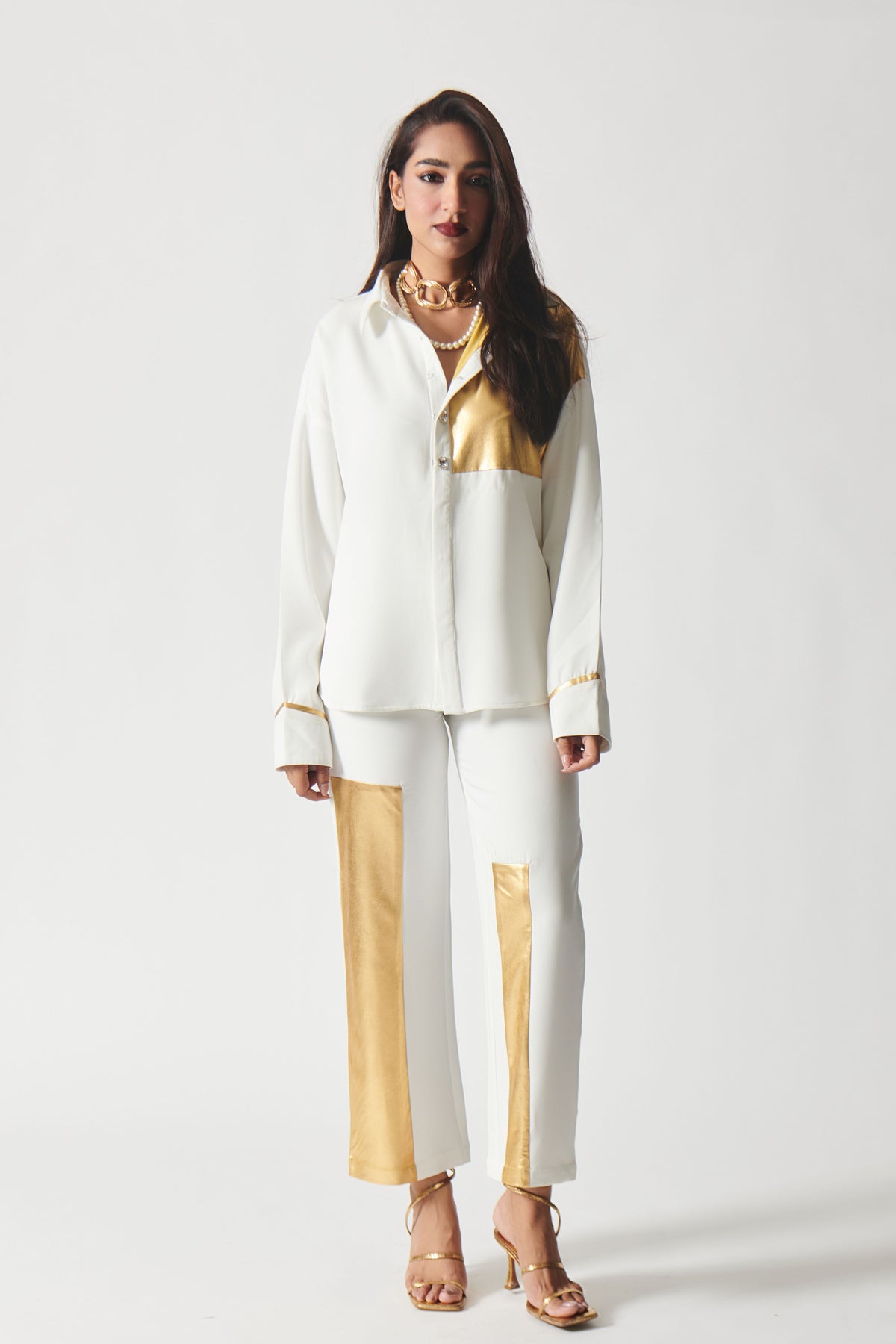 Luxe Gold and White Shirt