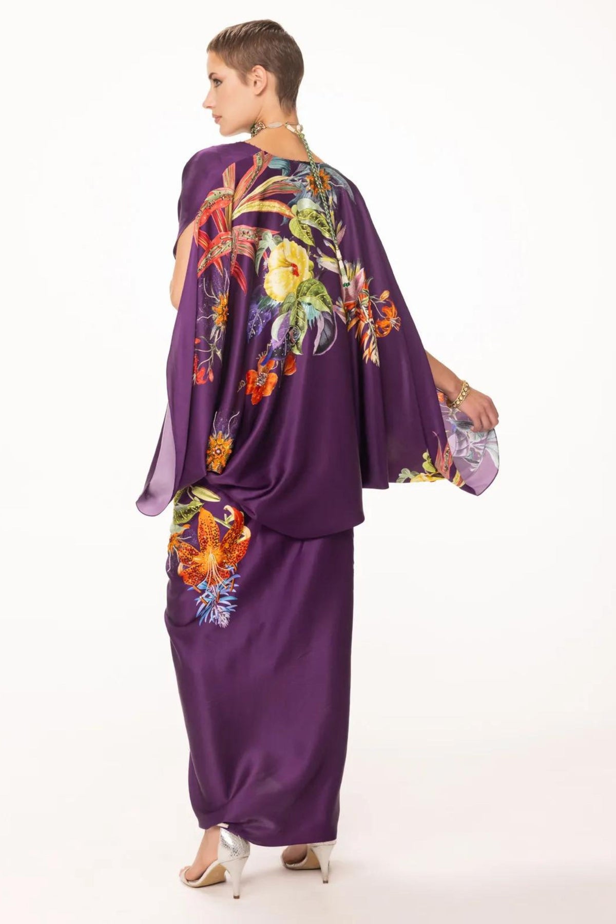 Purple Knotted Cape Set