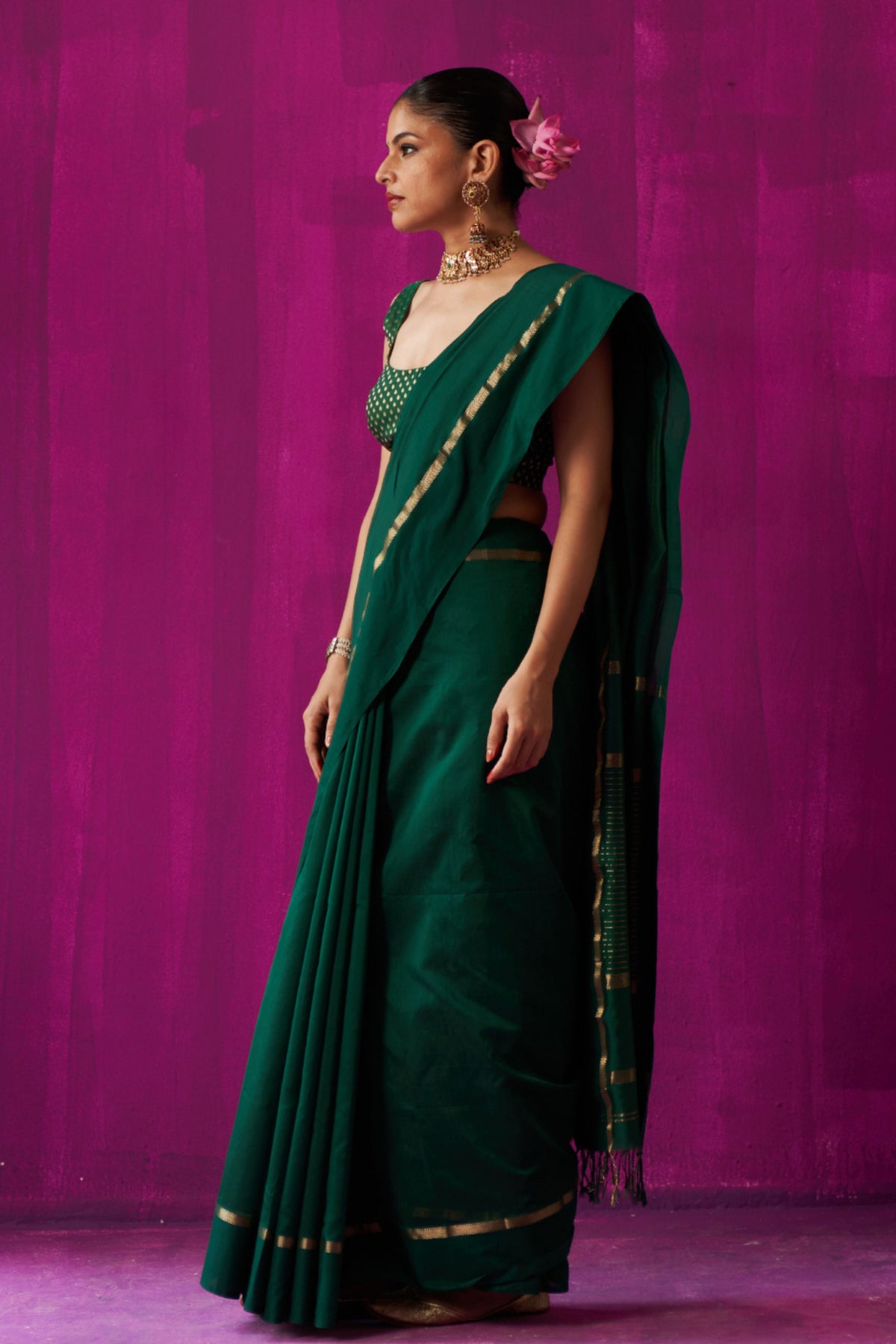 Heena Green Saree