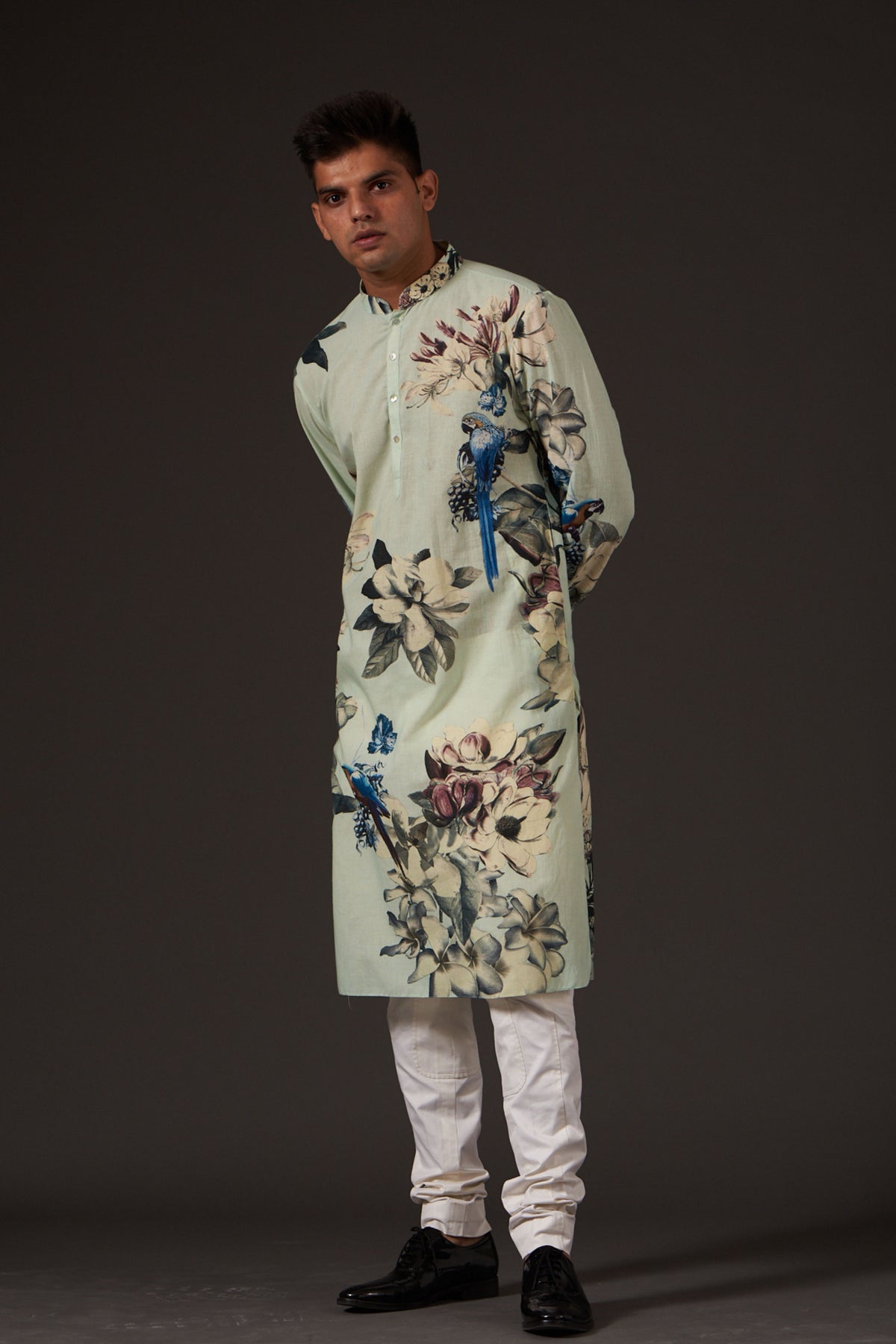 Sea Green Printed Kurta Set