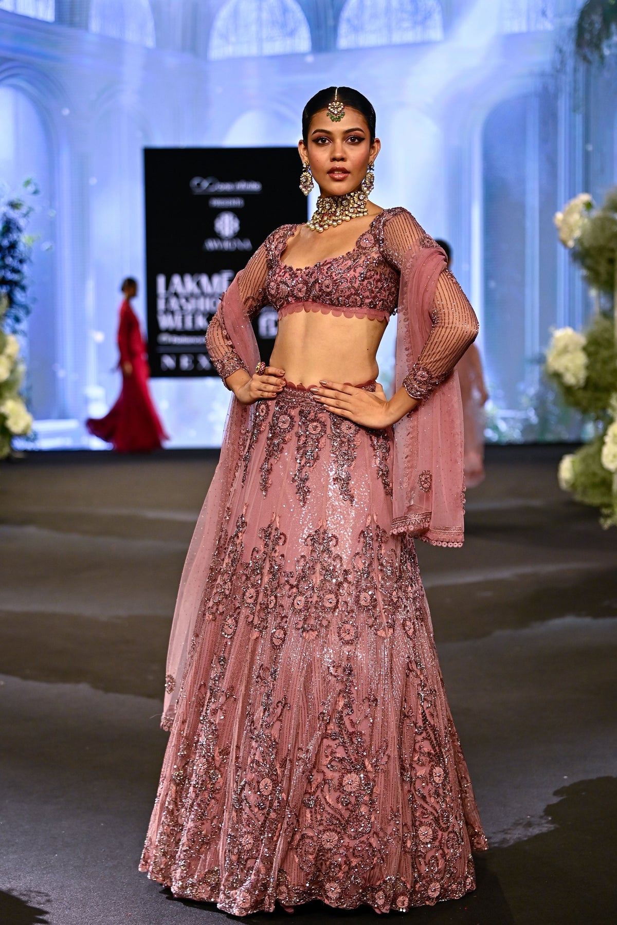 Dusty Onion Pink Lehenga Set