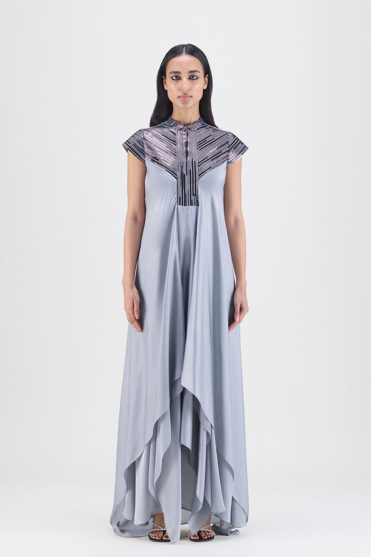 Metallic Steel Paneled Gown