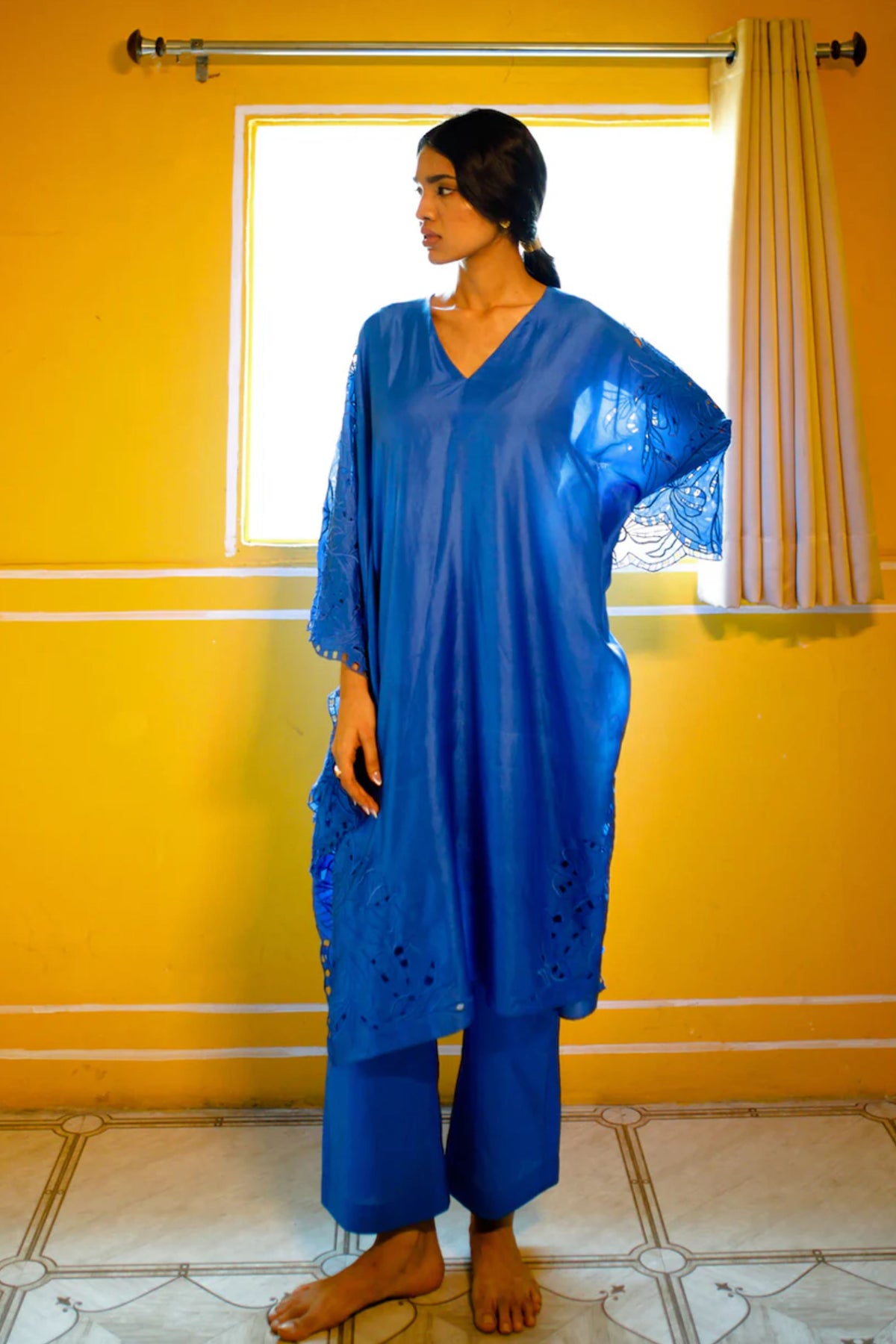 Blue Iris Kaftan Top