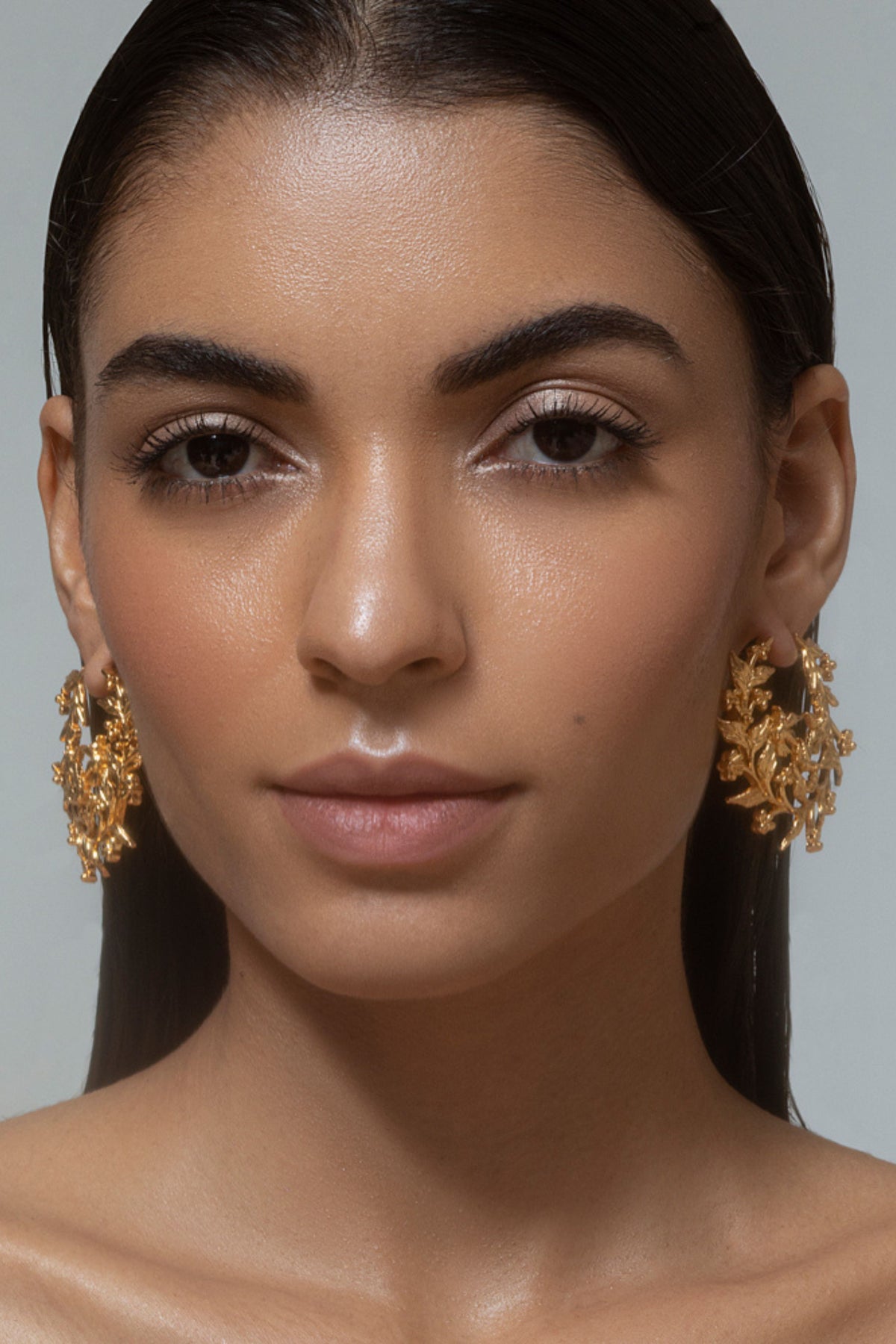 Yellow gold harmony earrings