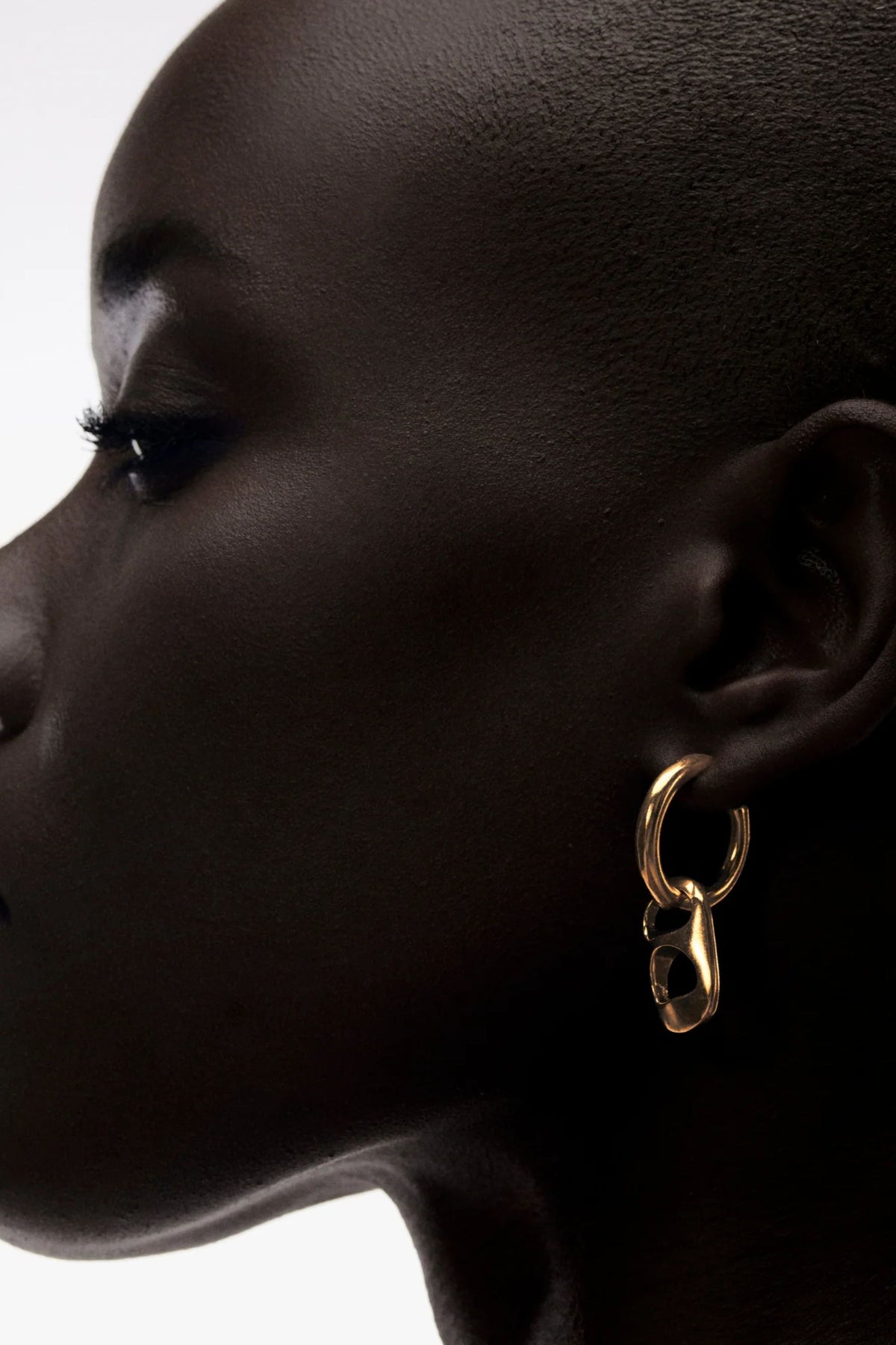 Golden Can Hoops Earring