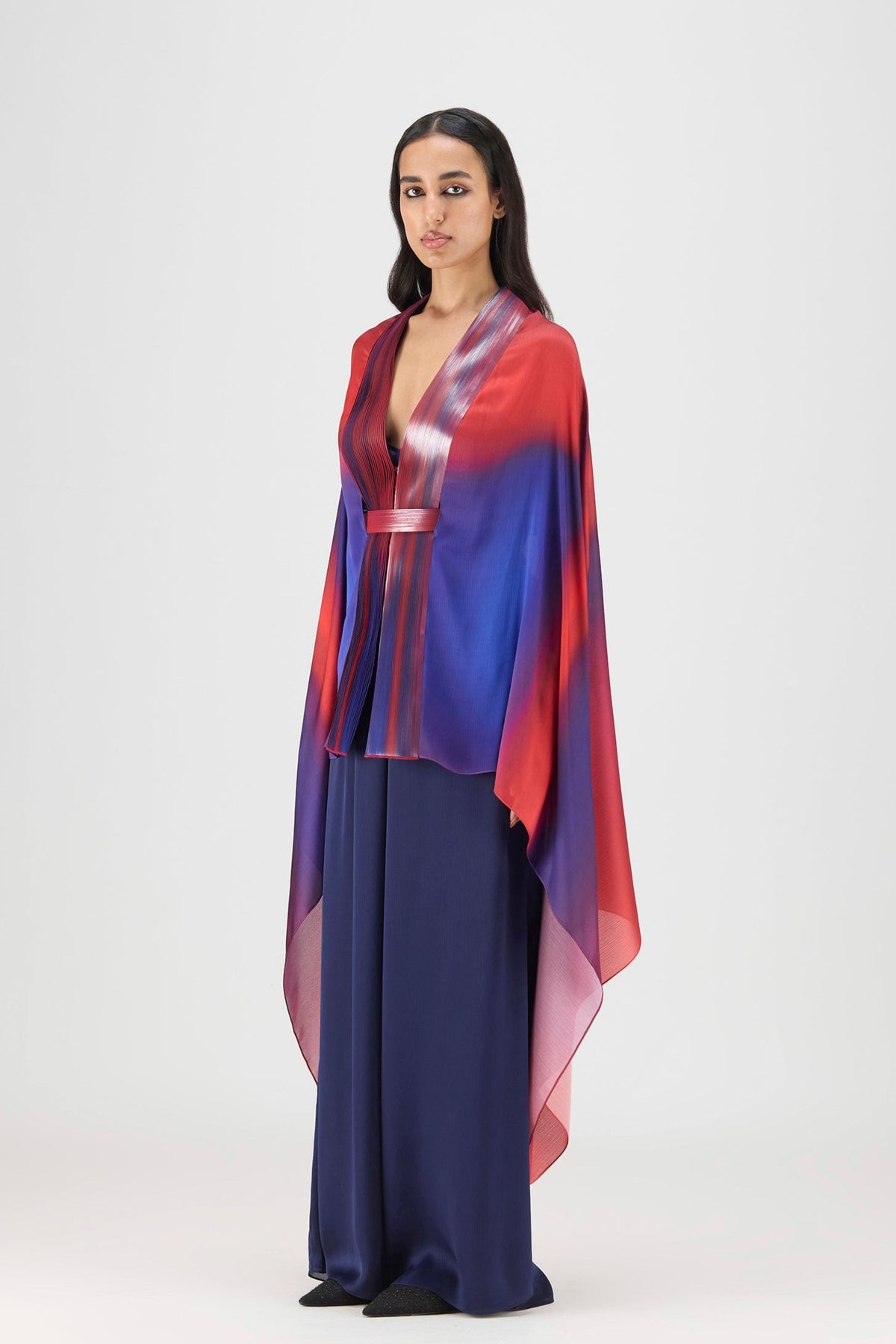 Metallic Red Watercolour Cape