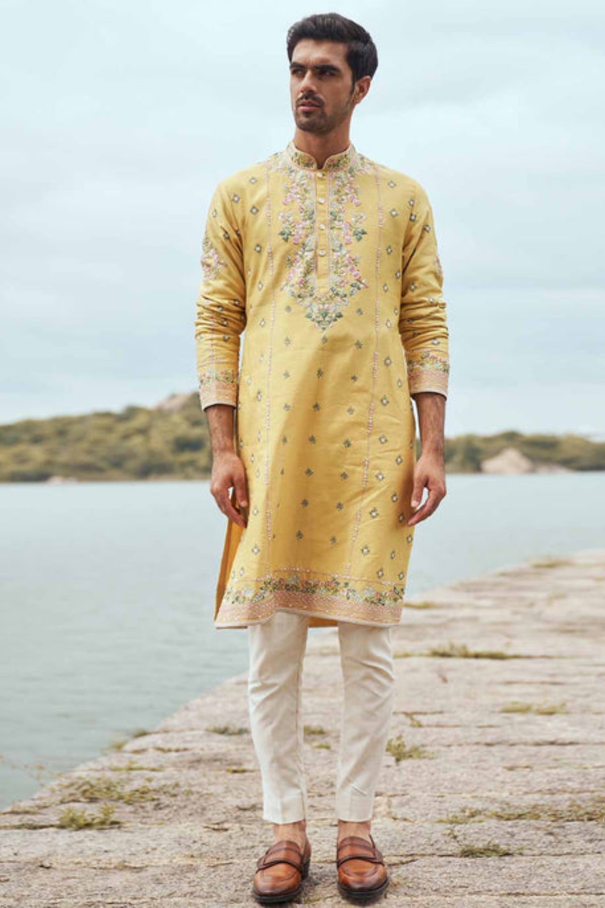 Soft Yellow Tutty Fruity Kurta Set