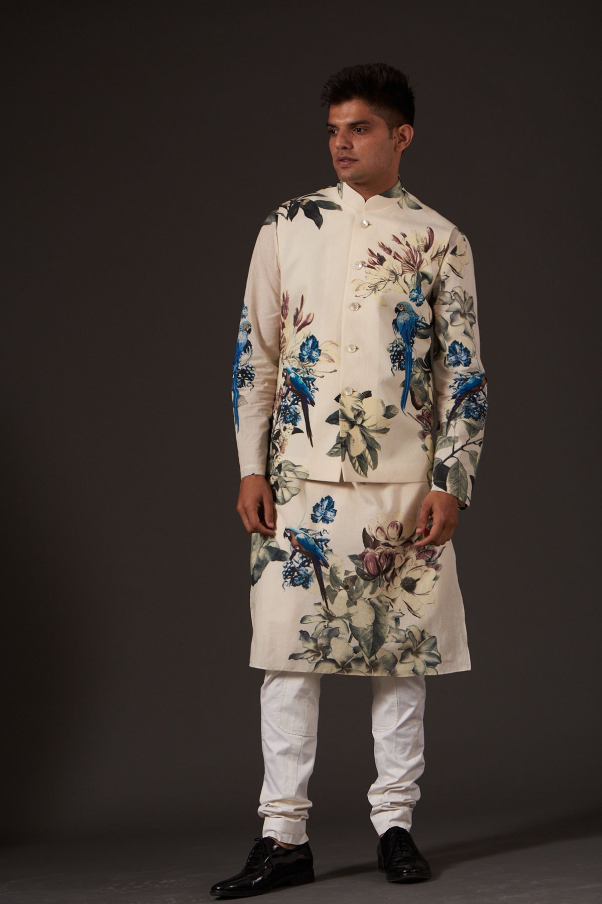 Ivory Floral Kurta Set