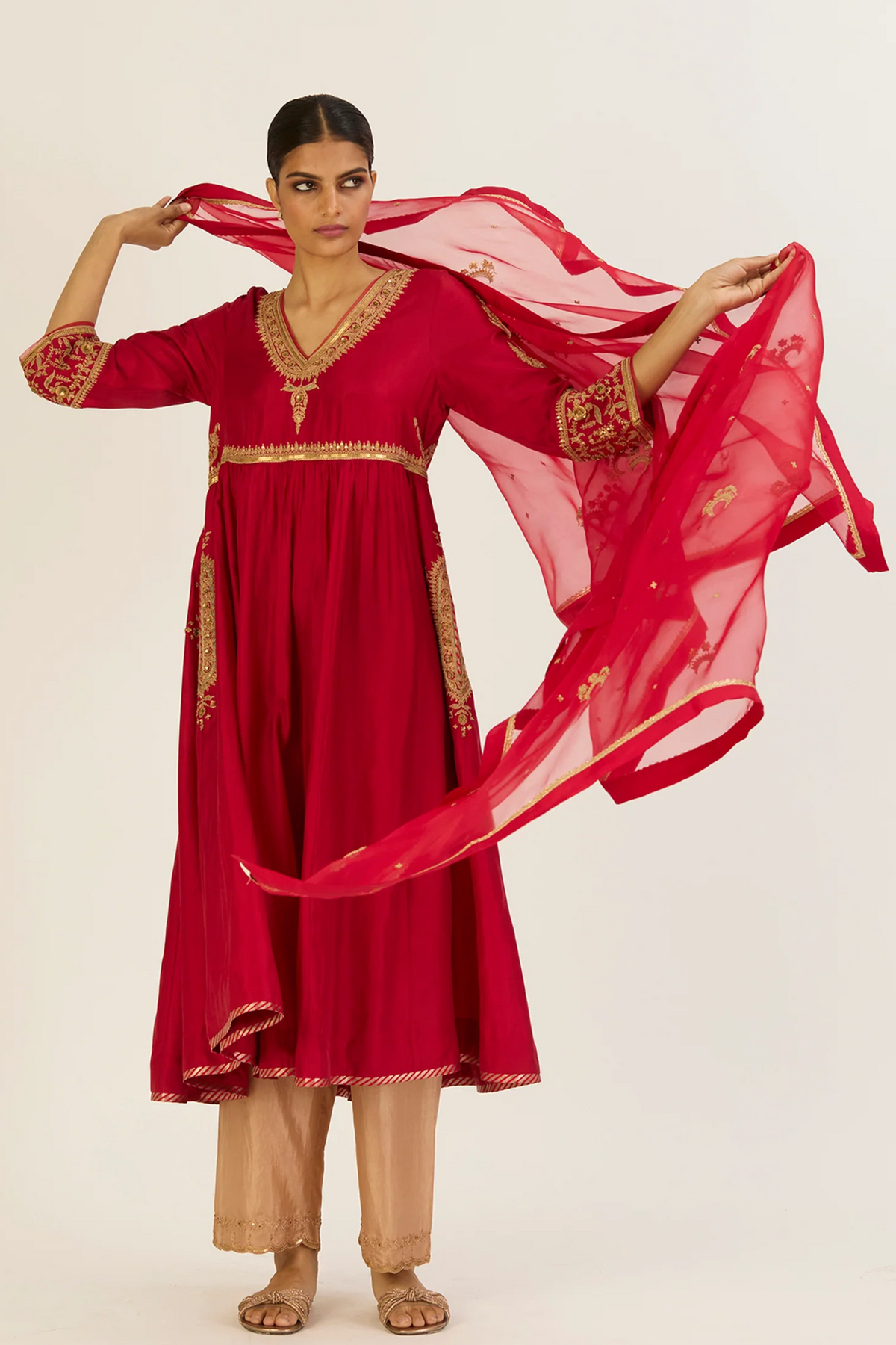 Rhea Red Kurta