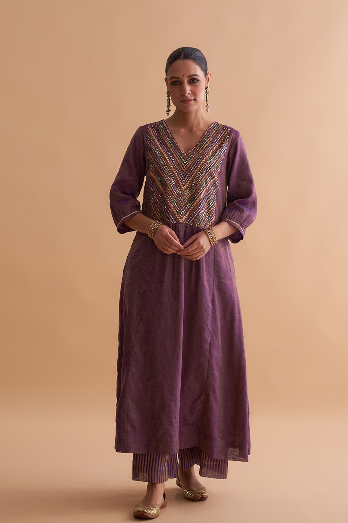 Deep Purple Kurta Set