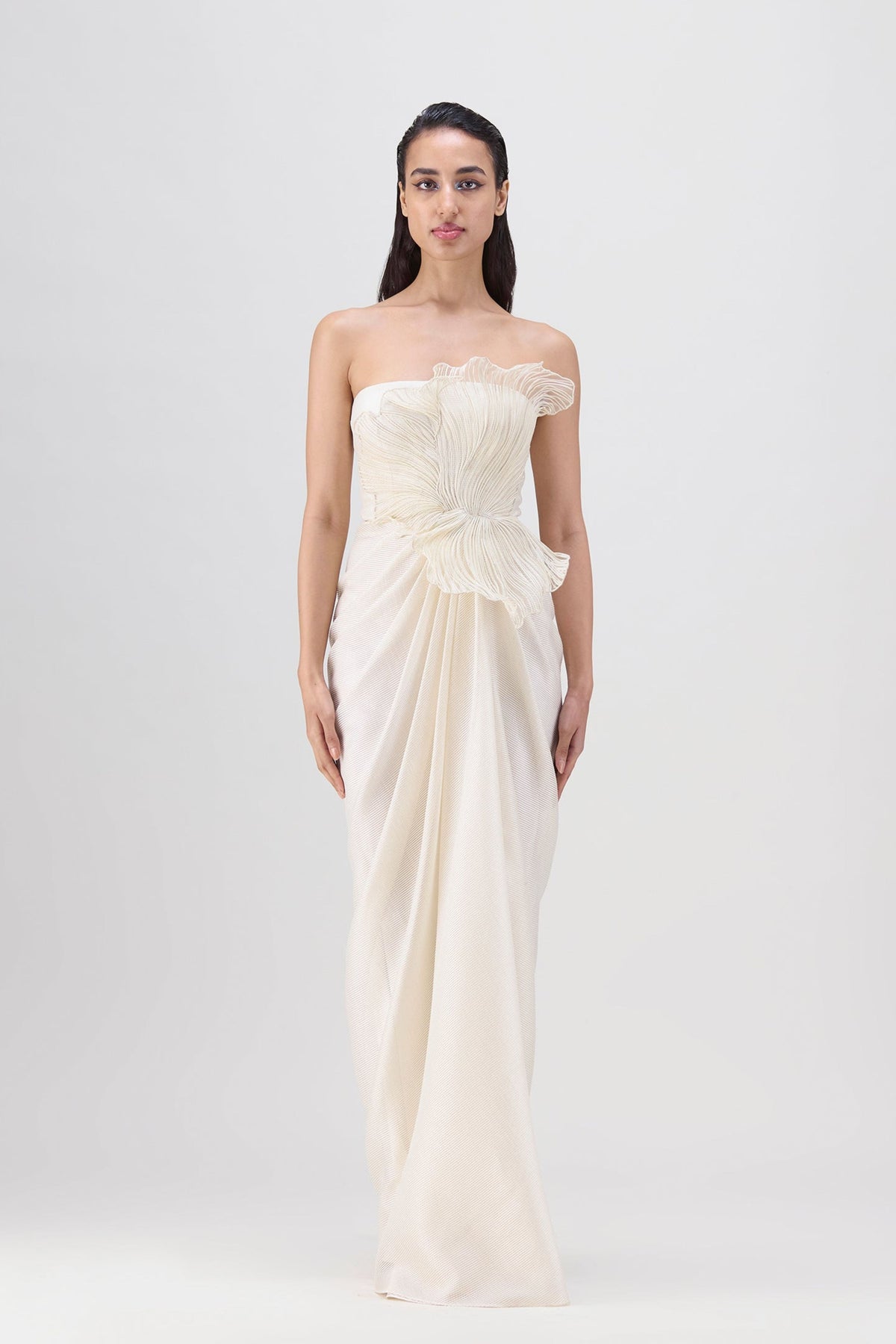 Pearl Corded Coral Gown