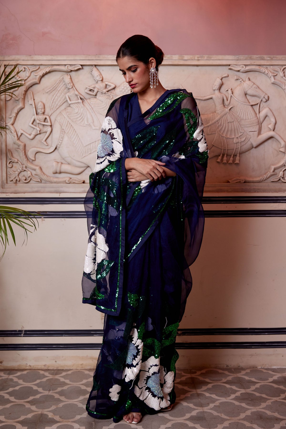 Durrushevar Midnight Blue Saree