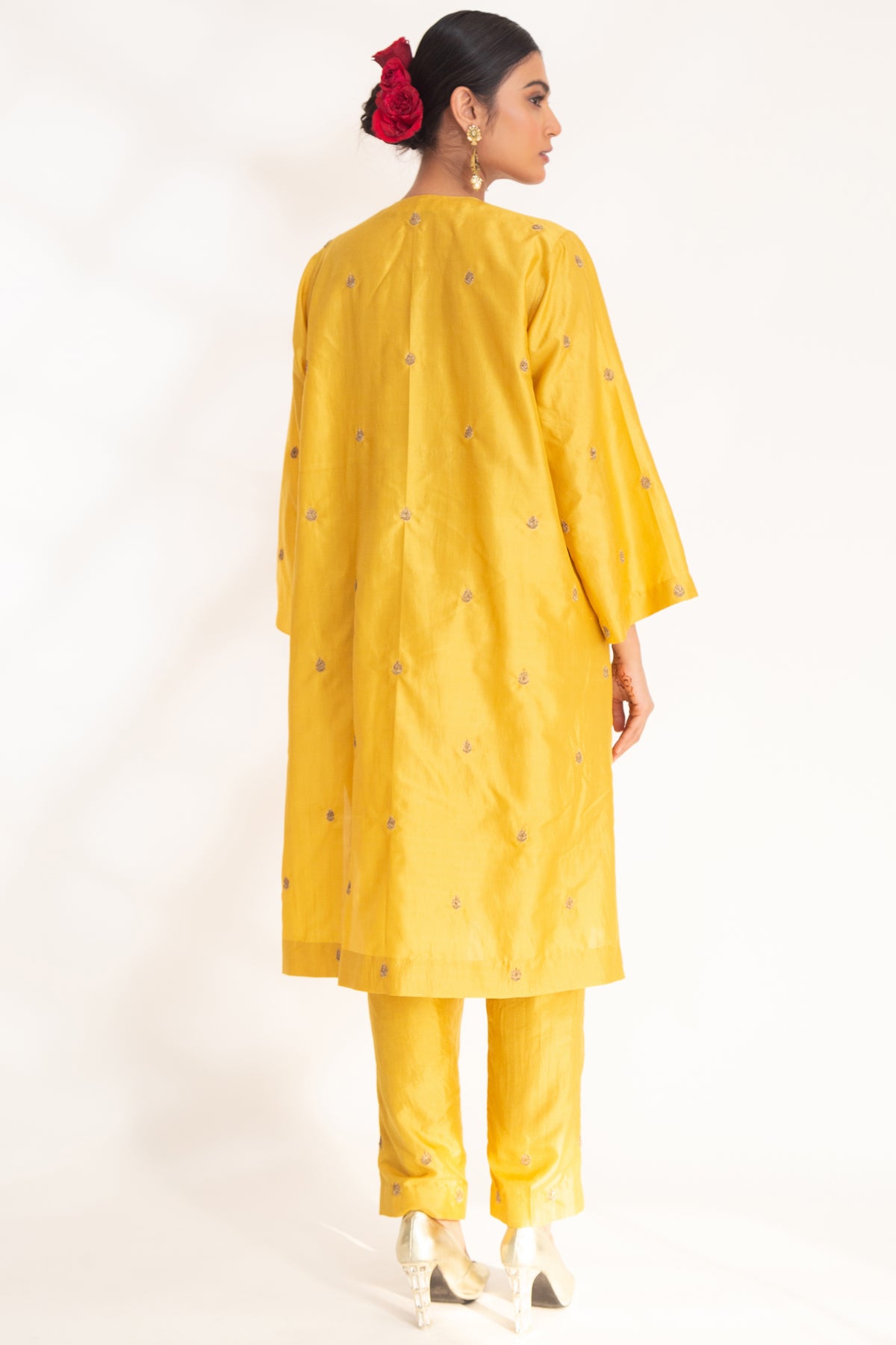 Yellow Ojal Tunic Set