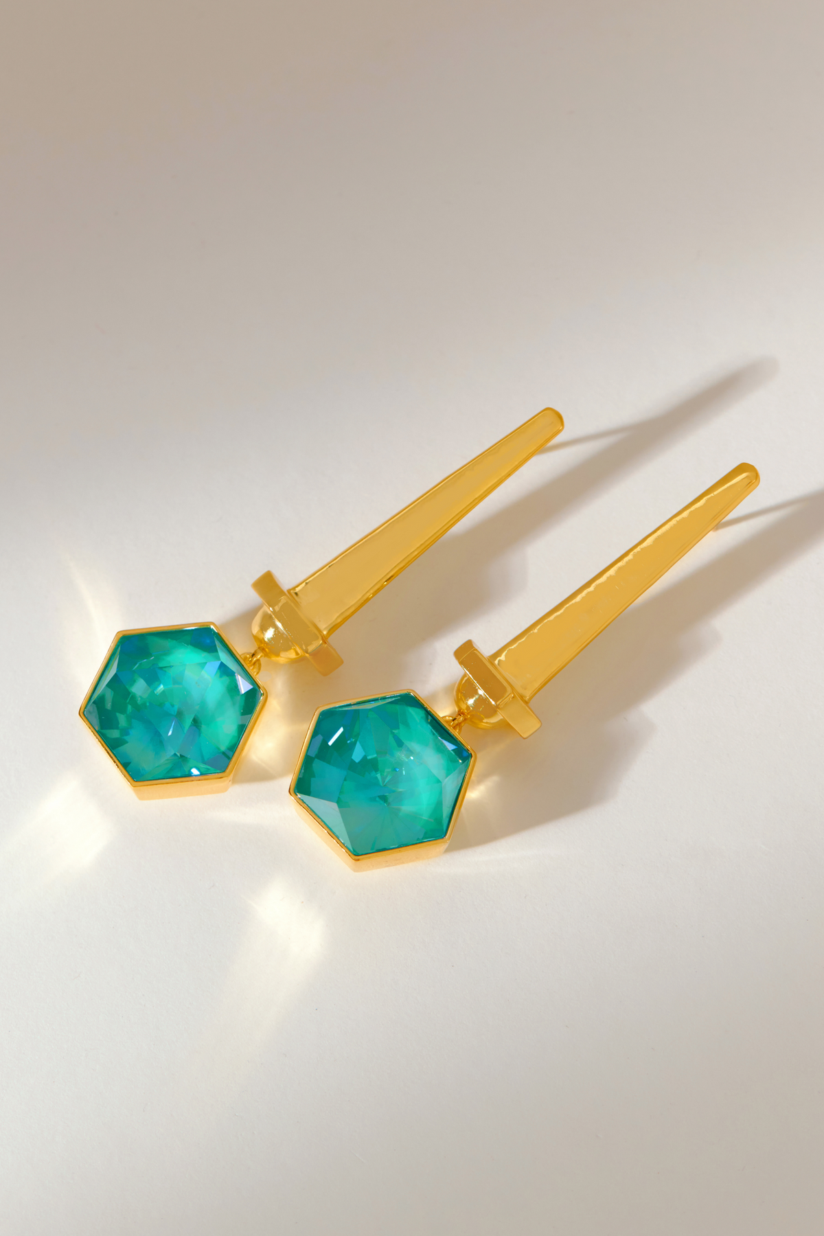 Hexa Crystal Earring - Ocean Waves