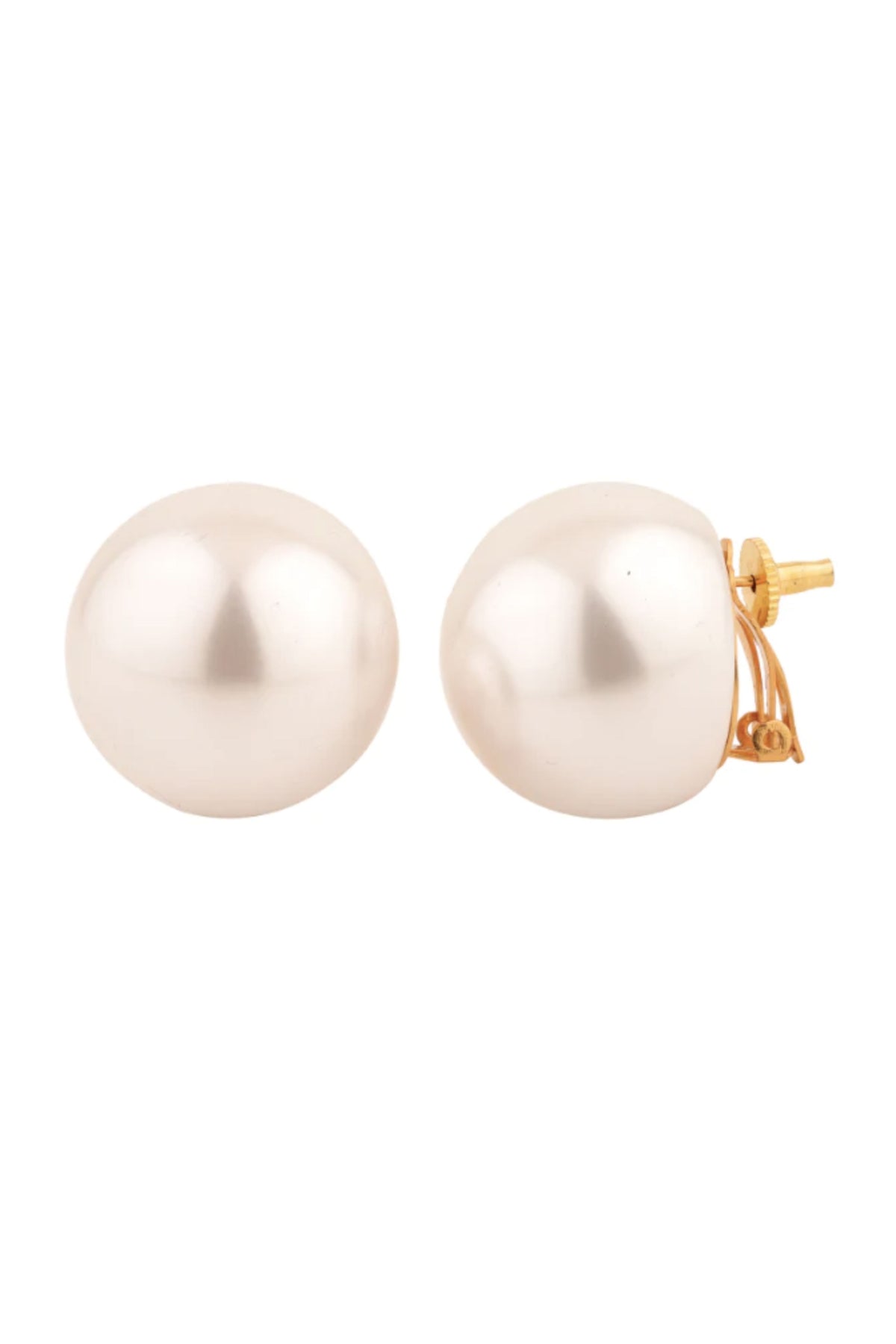 White 30mm Royal Studs Earring